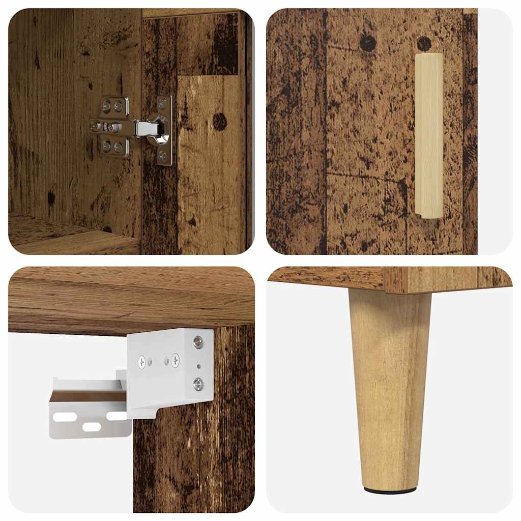 vidaXL Highboard Παλιό Ξύλο 69,5 x 32,5 x 180 εκ Επεξεργασμένο ξύλο