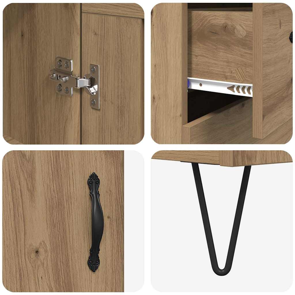 vidaXL Highboard Artisan Oak 69,5 x 34 x 180 εκ. Επεξεργασμένο Ξύλο