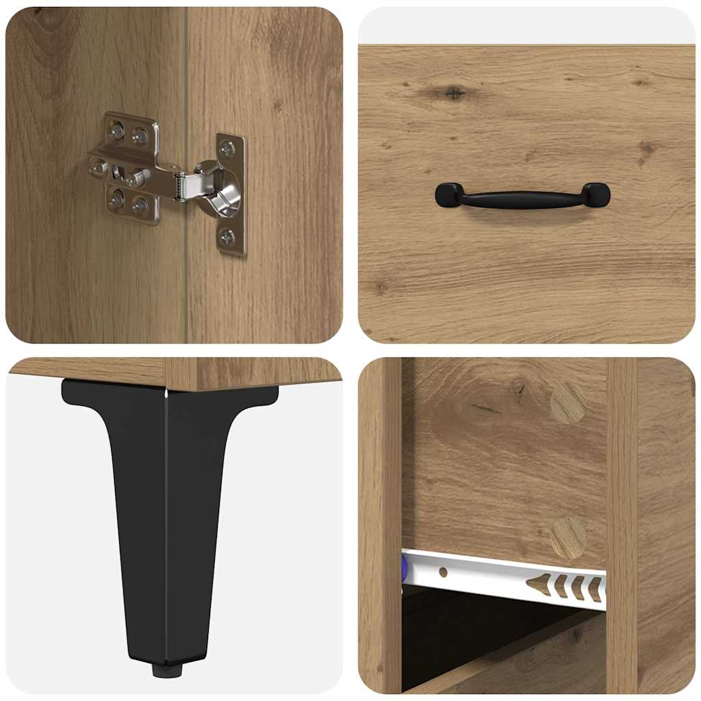 vidaXL Highboard Artisan Oak 69,5 x 34 x 180 εκ. Επεξεργασμένο ξύλο