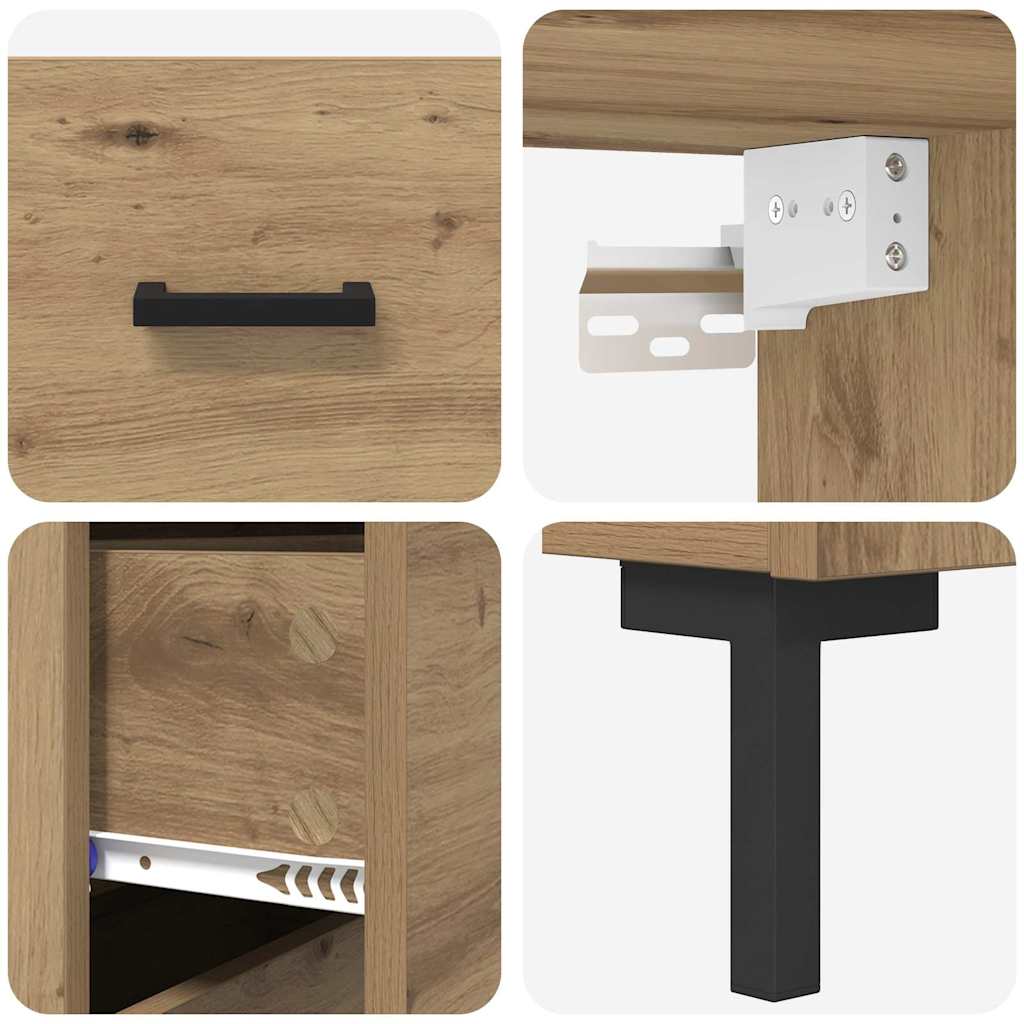 vidaXL Highboard Artisan Oak 69,5 x 34 x 180 εκ. Επεξεργασμένο ξύλο