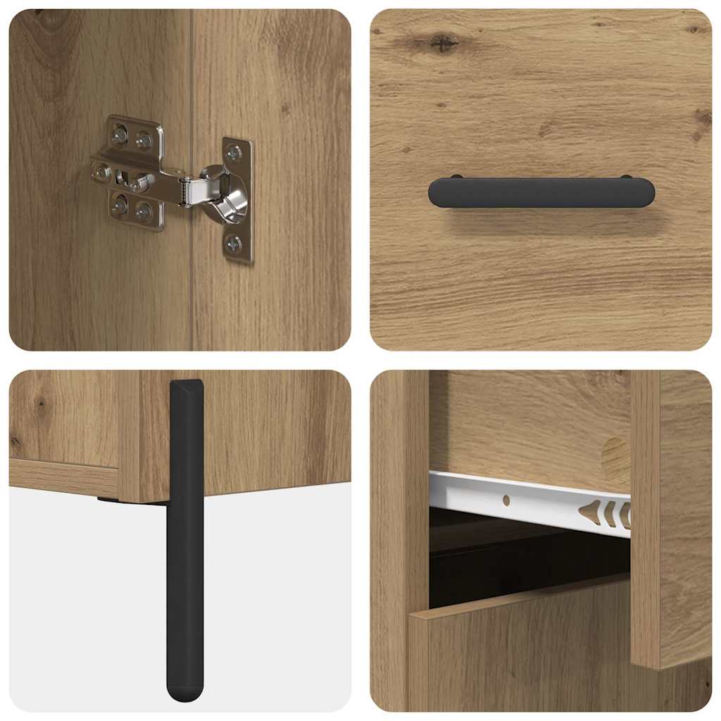 vidaXL Highboard Artisan Oak 69,5 x 34 x 180 εκ. Επεξεργασμένο Ξύλο