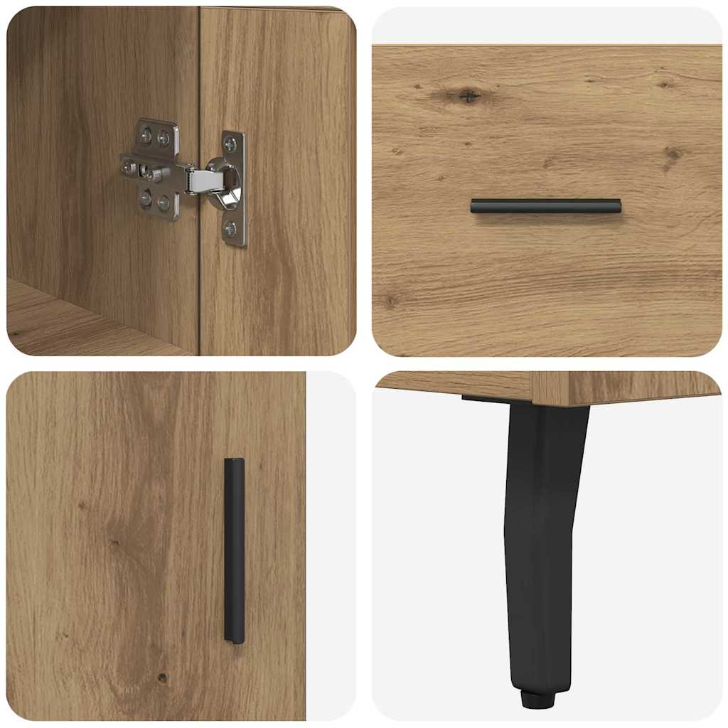 vidaXL Highboard Artisan Oak 34,5 x 34 x 180 εκ. Επεξεργασμένο ξύλο