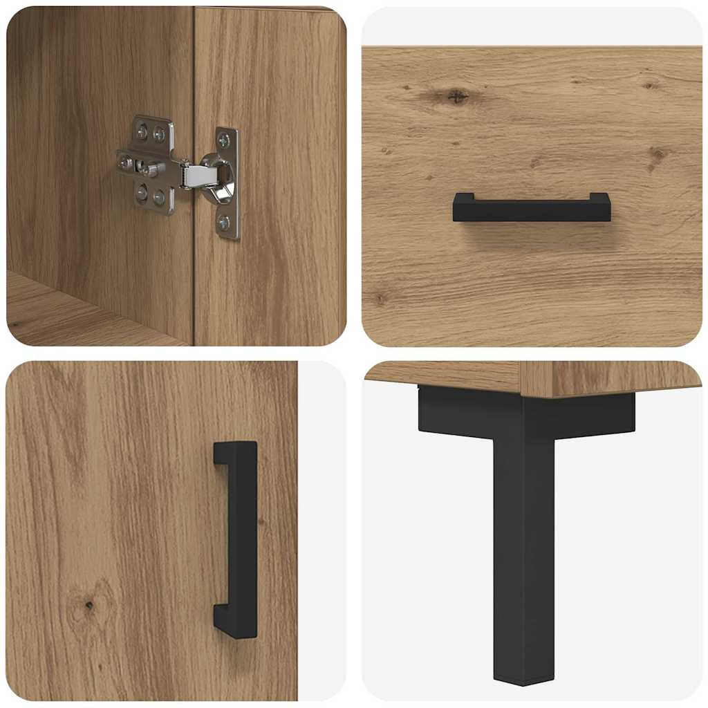 vidaXL Highboard Artisan Oak 34,5 x 34 x 180 εκ. Επεξεργασμένο ξύλο