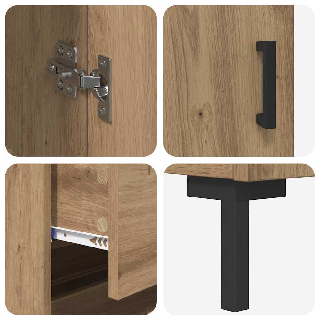 vidaXL Highboard 2 pcs Artisan Oak 69,5 x 34 x 180 εκ.