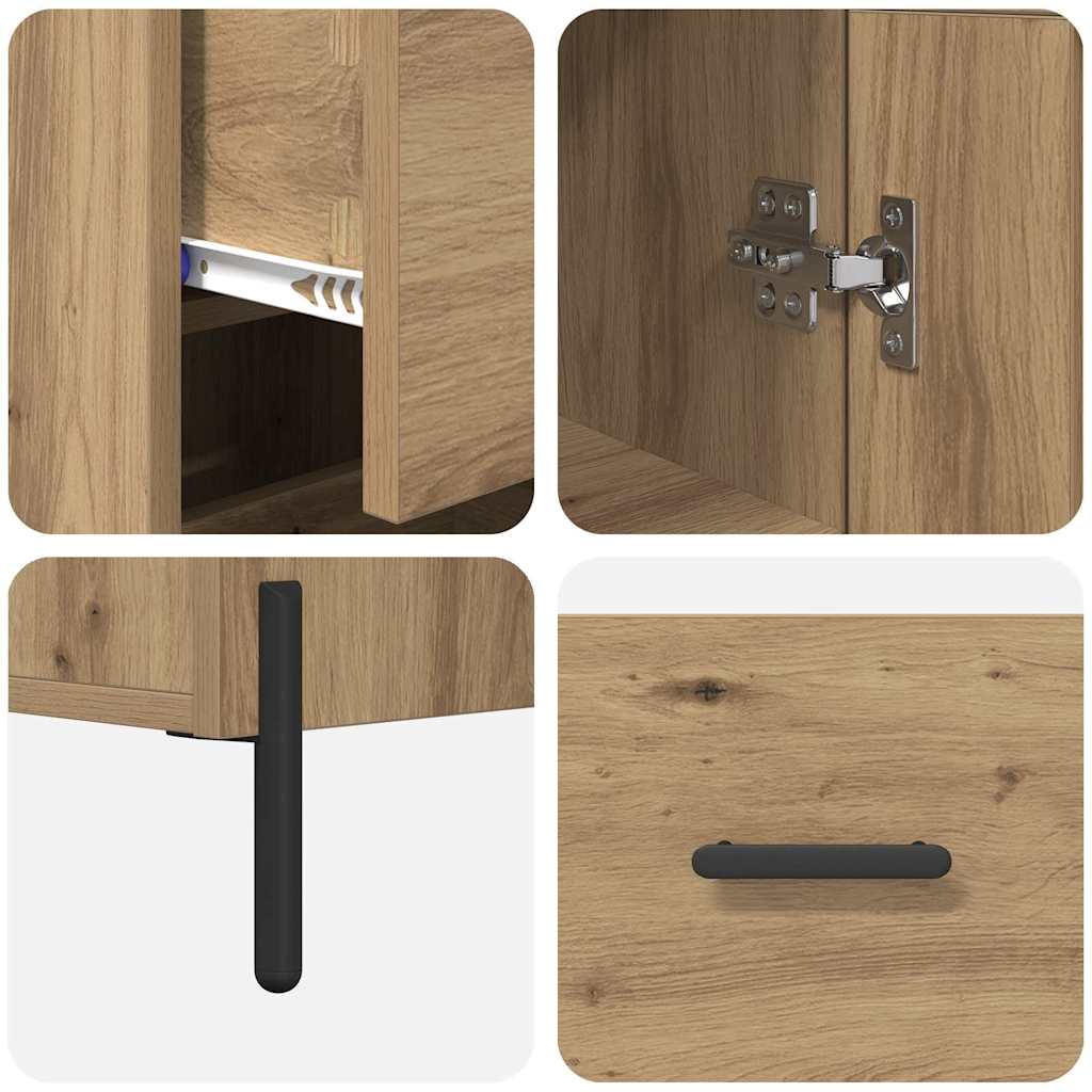 vidaXL Highboard Artisan Oak 34,5 x 34 x 180 εκ. Επεξεργασμένο ξύλο