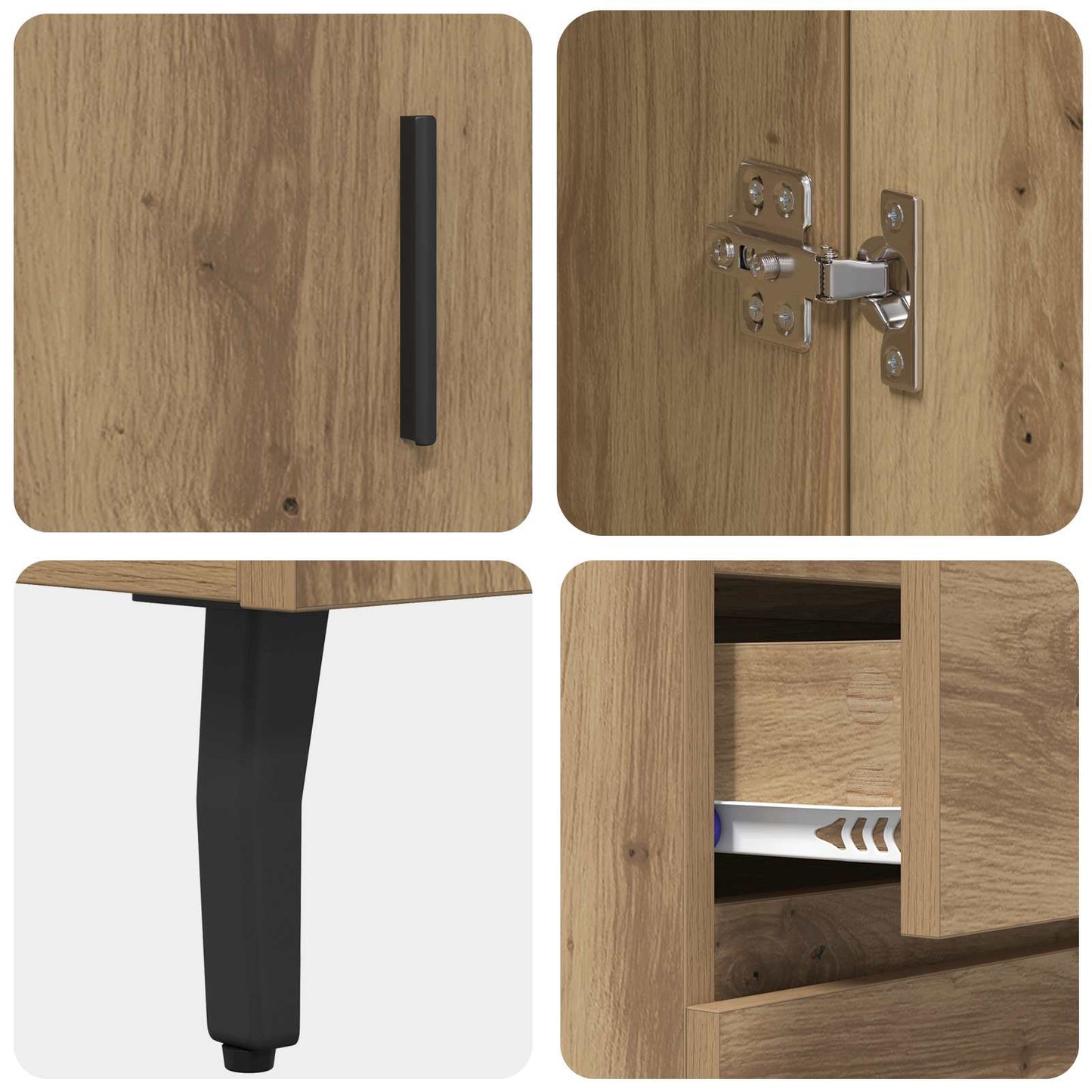 vidaXL Highboard 2 τμχ. Artisan Oak 69,5 x 34 x 180 εκ.