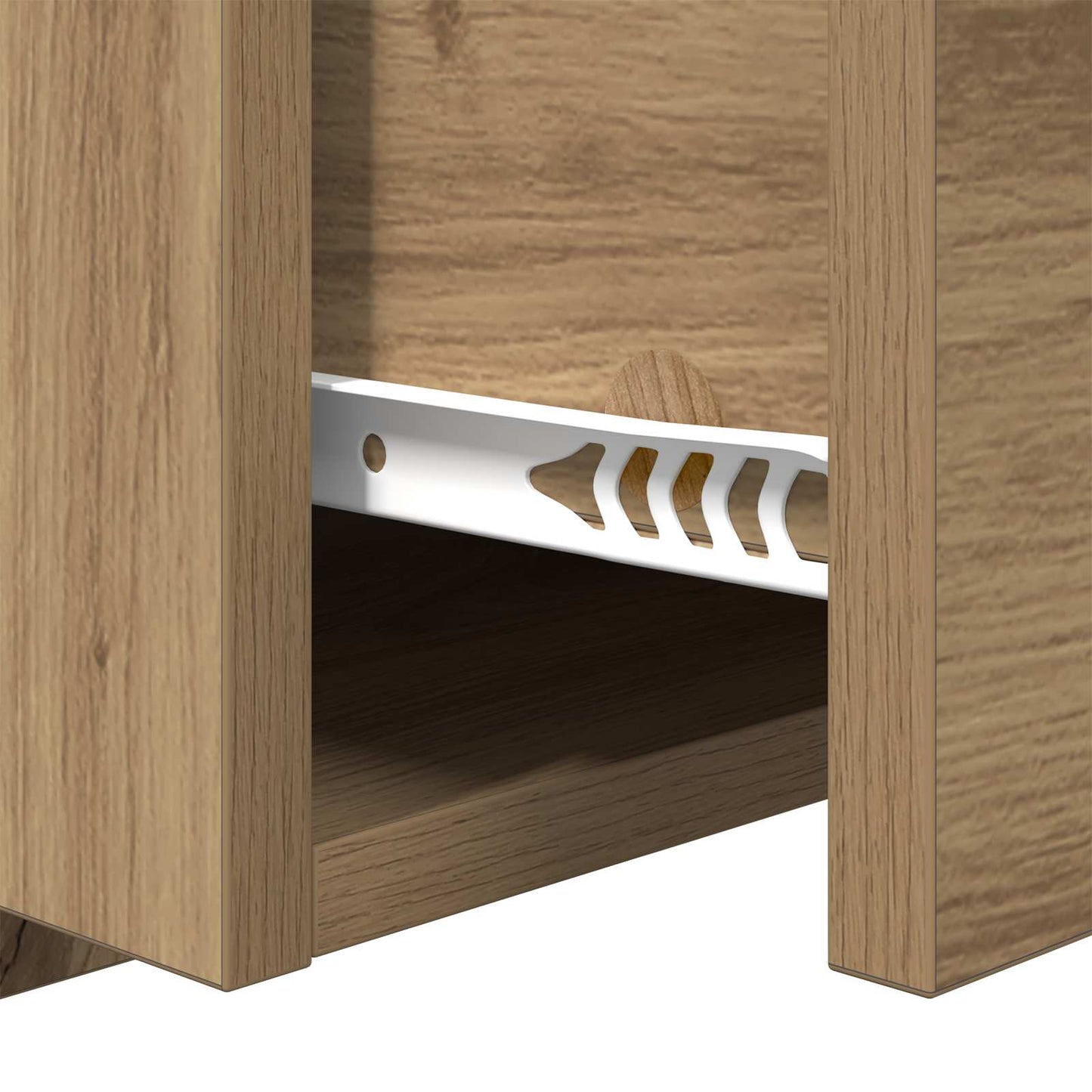 vidaXL Κεφαλή κρεβατιού με κομοδίνο 3 τμχ. Artisan Oak