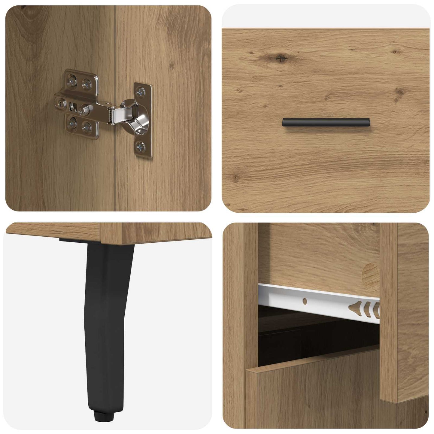 vidaXL Highboard 2 τμχ. Artisan Oak 69,5 x 34 x 180 εκ.