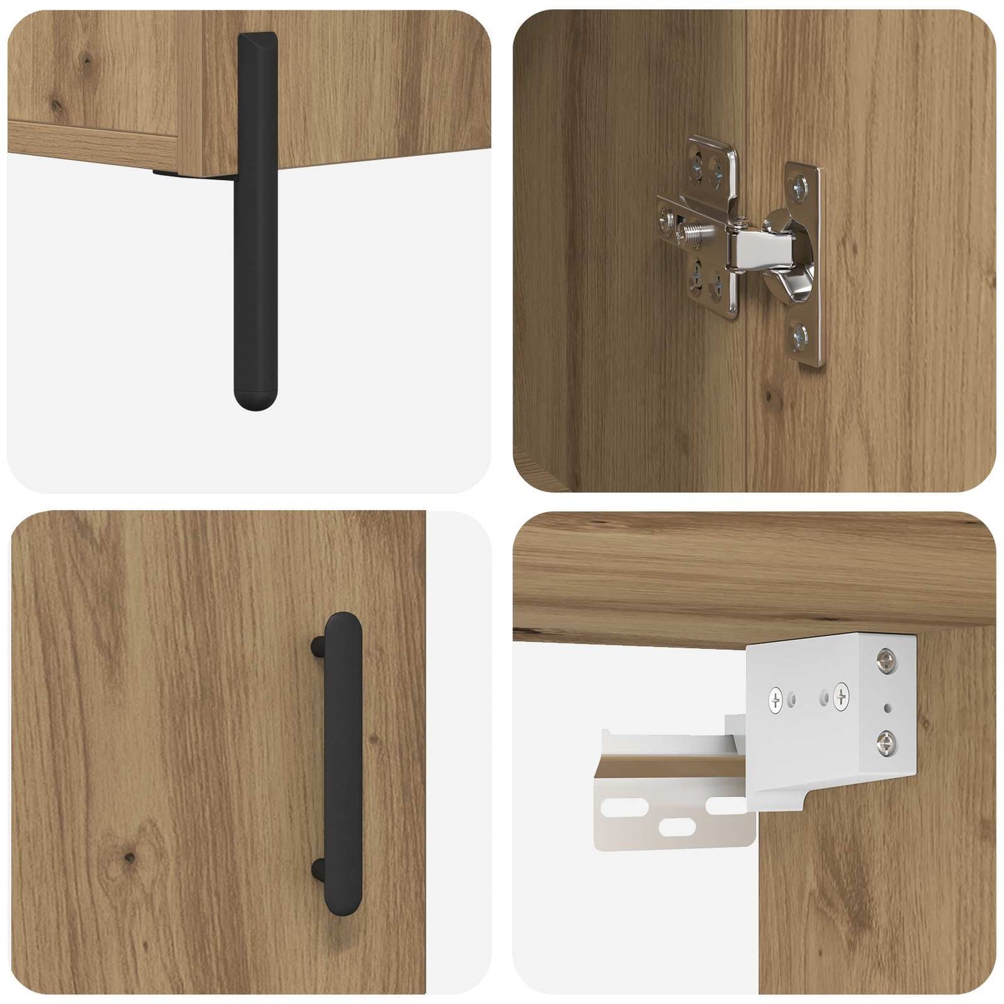 vidaXL Highboard Artisan Oak 69,5 x 34 x 180 εκ. Επεξεργασμένο ξύλο