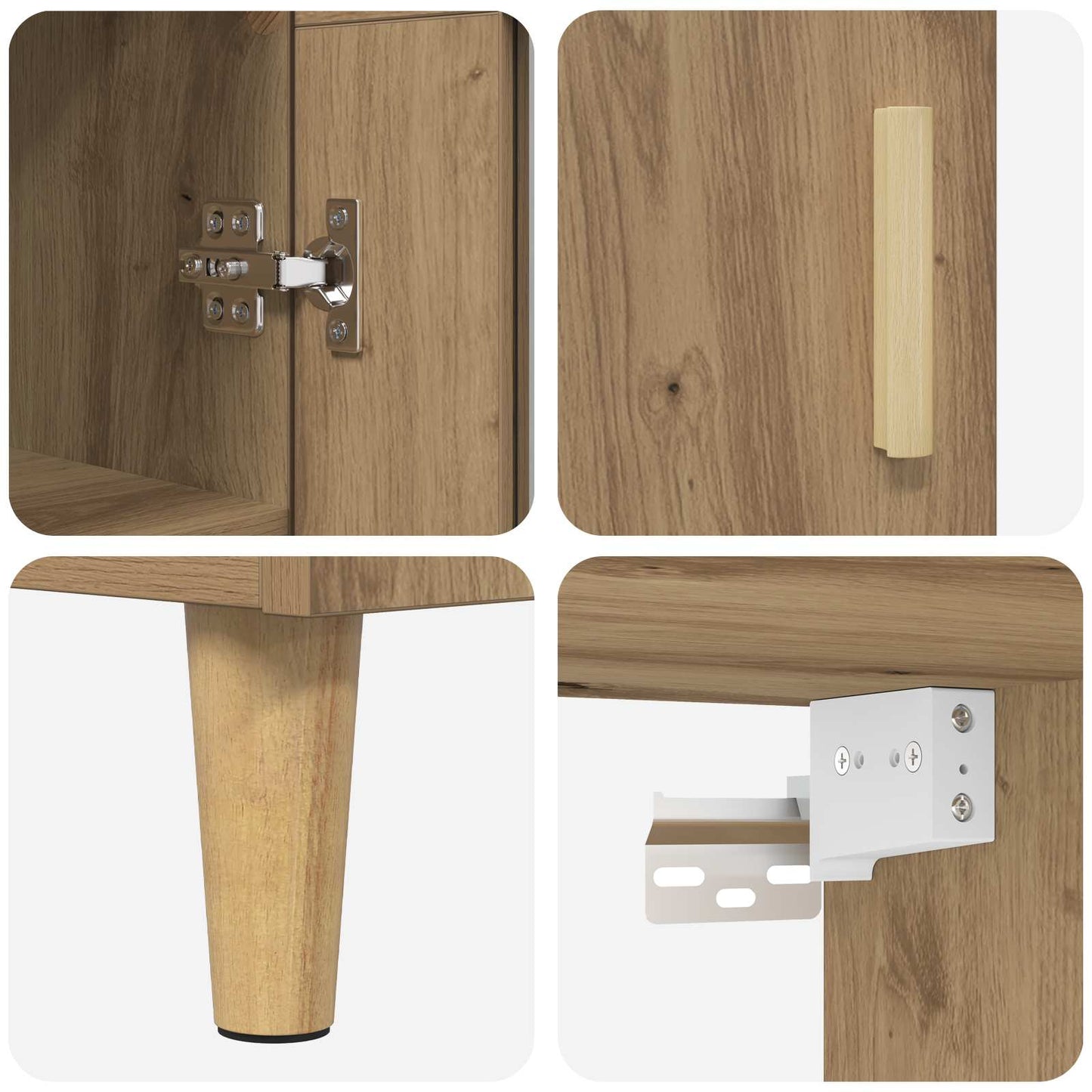 vidaXL Highboard Artisan Oak 69,5 x 34 x 180 εκ. Επεξεργασμένο ξύλο