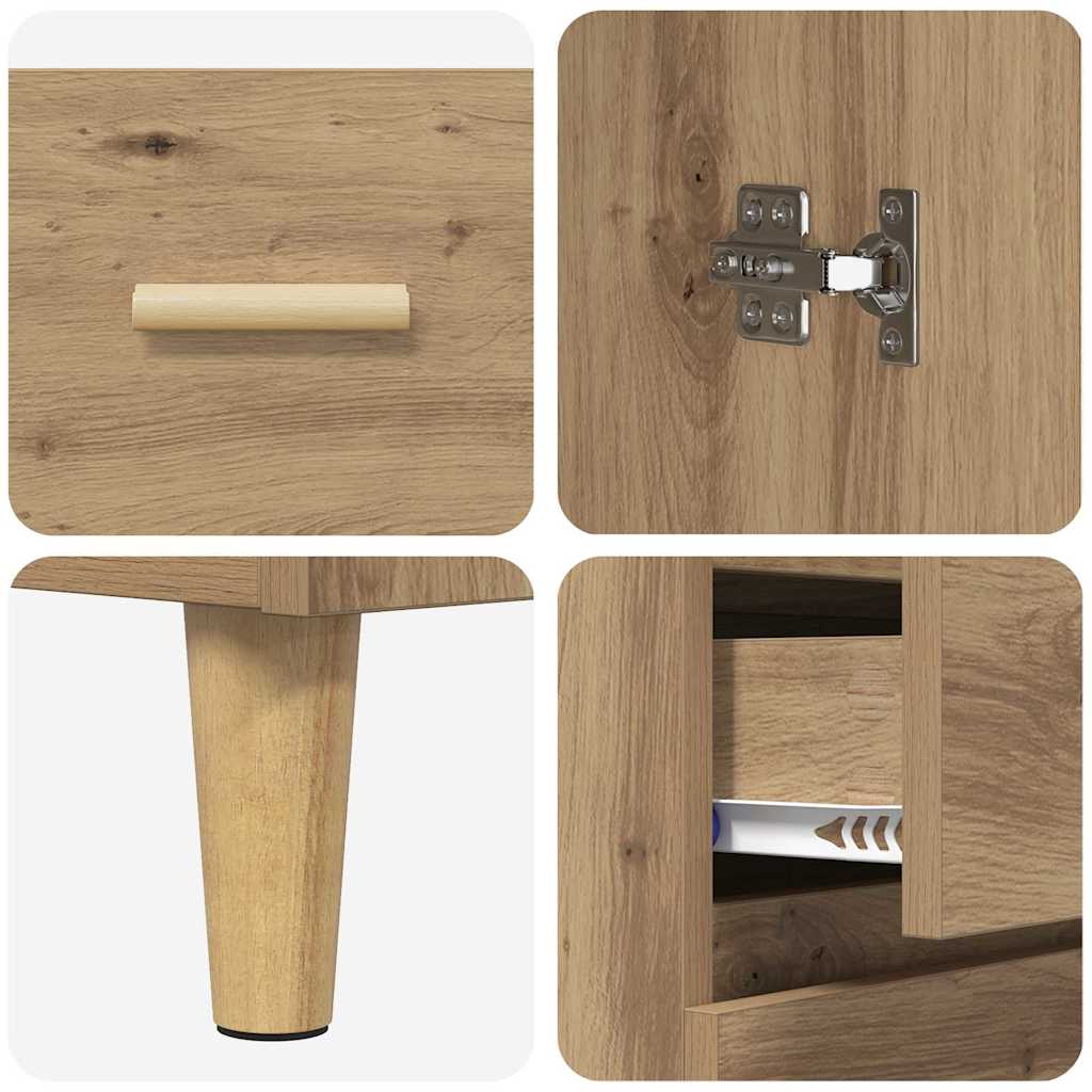 vidaXL Highboard με συρτάρι Artisan Oak 69,5 x 34 x 180 εκ.