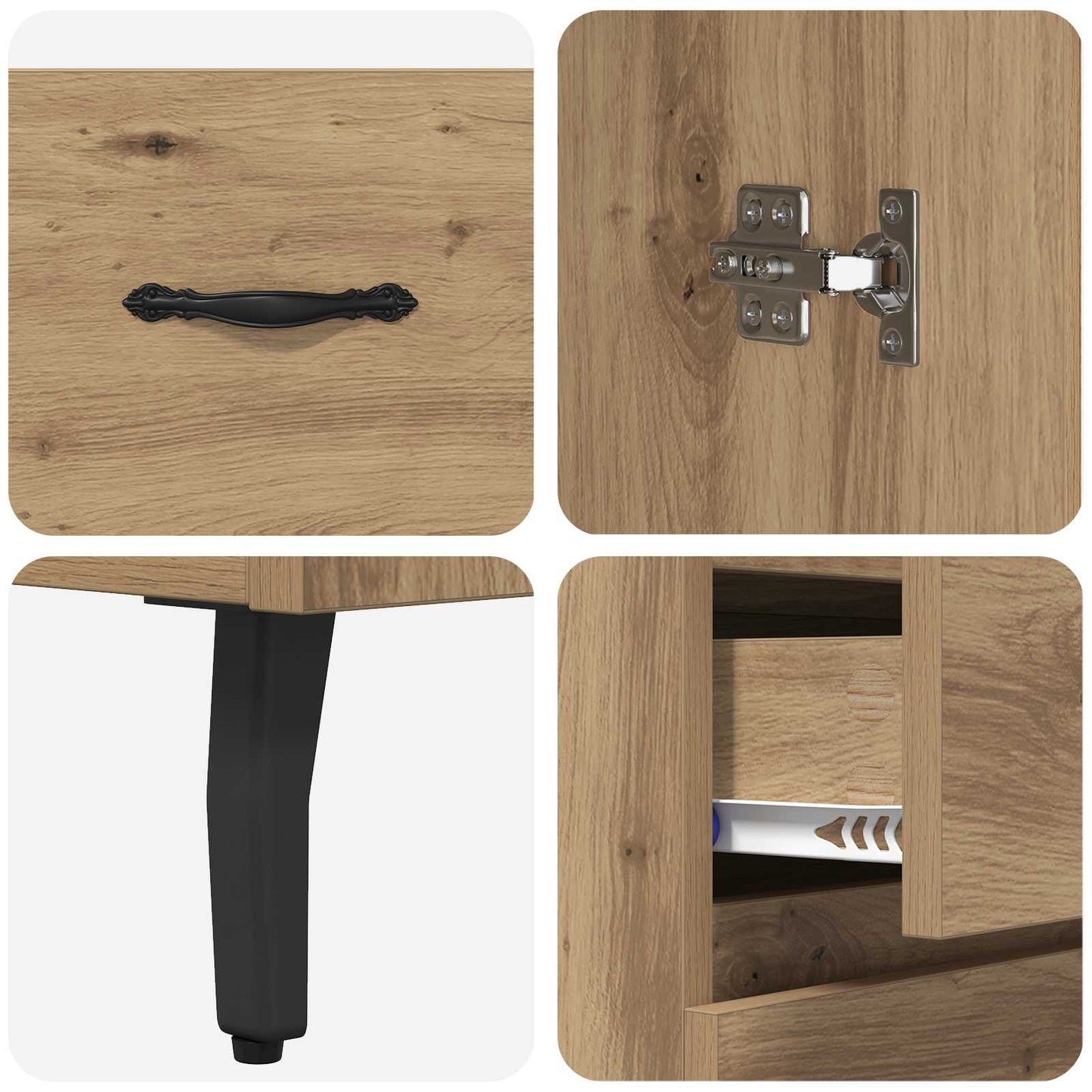 vidaXL Highboard 2 τμχ. Artisan Oak 69,5 x 34 x 180 εκ.