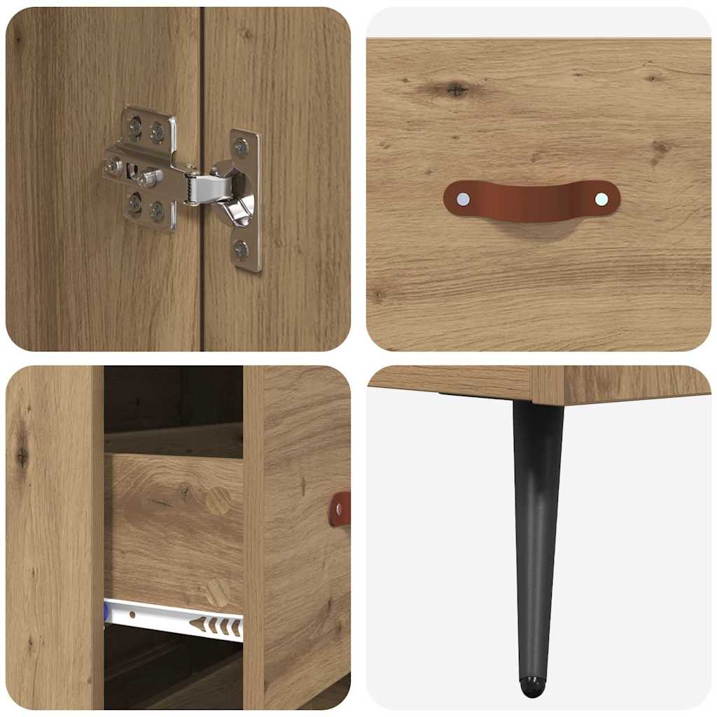 vidaXL Highboard Artisan Oak 69,5 x 34 x 180 εκ. Επεξεργασμένο ξύλο
