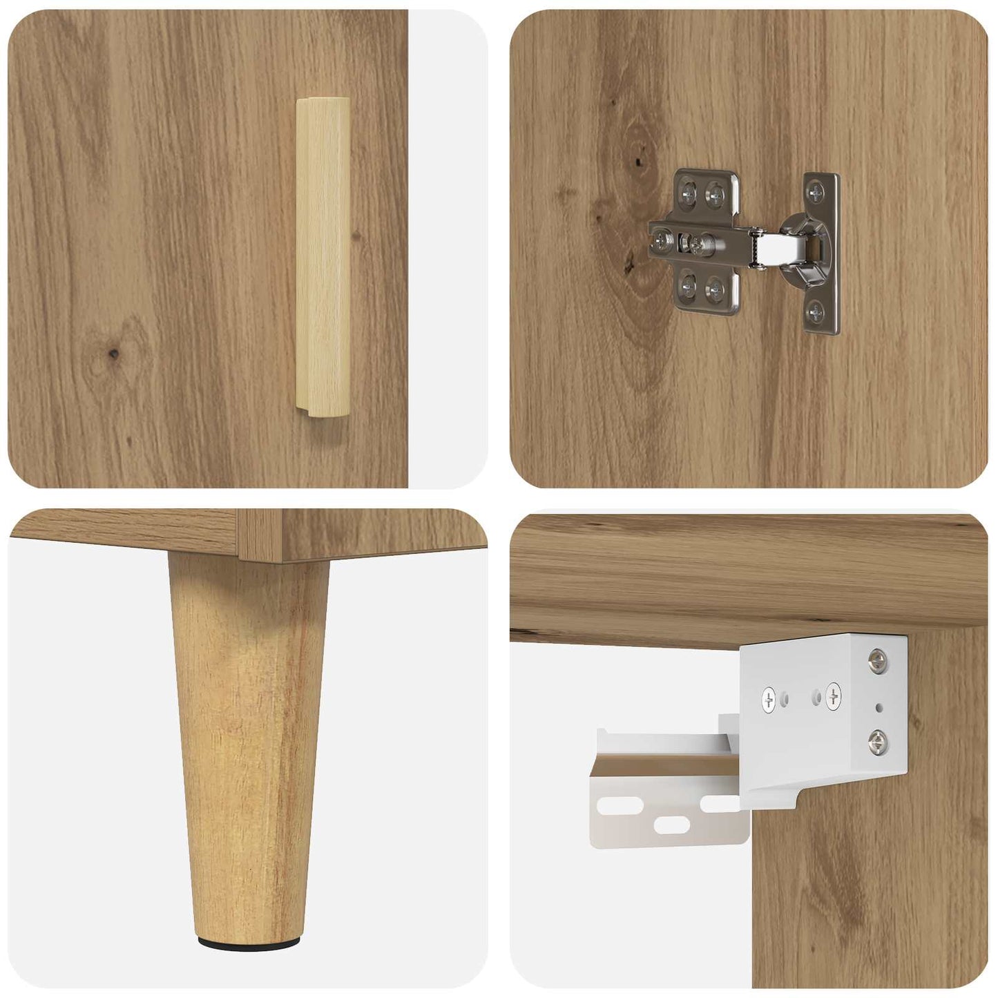 vidaXL Highboard Artisan Oak 69,5 x 32,5 x 180 εκ Επεξεργασμένο ξύλο