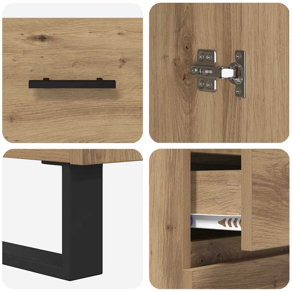 vidaXL Highboard 2 pcs Artisan Oak 69,5 x 34 x 180 εκ.