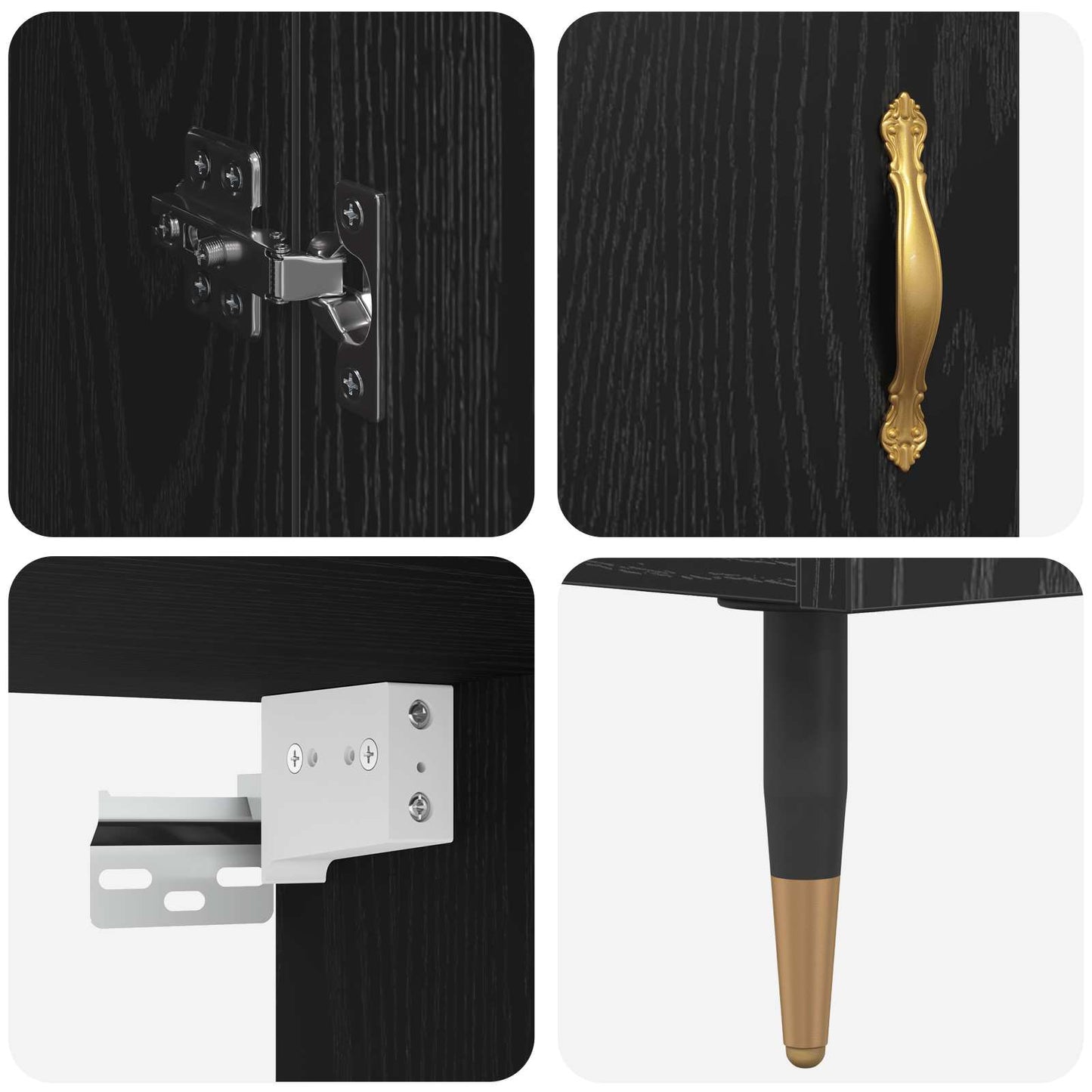 vidaXL Highboard Μαύρη Οξυά 69,5 x 34 x 180 εκ. Επεξεργασμένο ξύλο