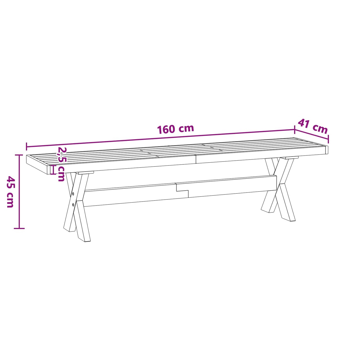 vidaXL Καθιστικό Σαλονιού NOAIN 160 x 41 x 45 εκ Στερεό πεύκο Μαύρο
