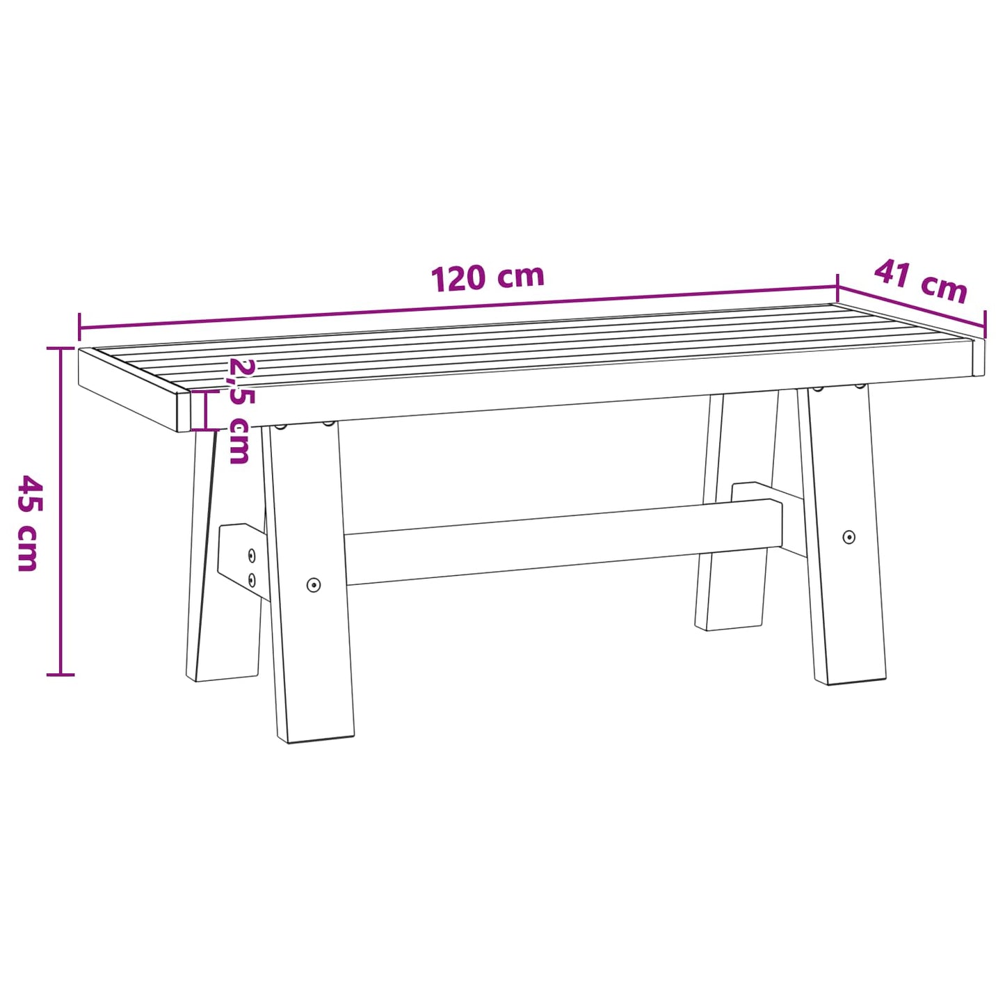 vidaXL Καθιστικό Σαλονιού NOAIN 120 x 41 x 45 εκ. Στερεό πεύκο Μαύρο