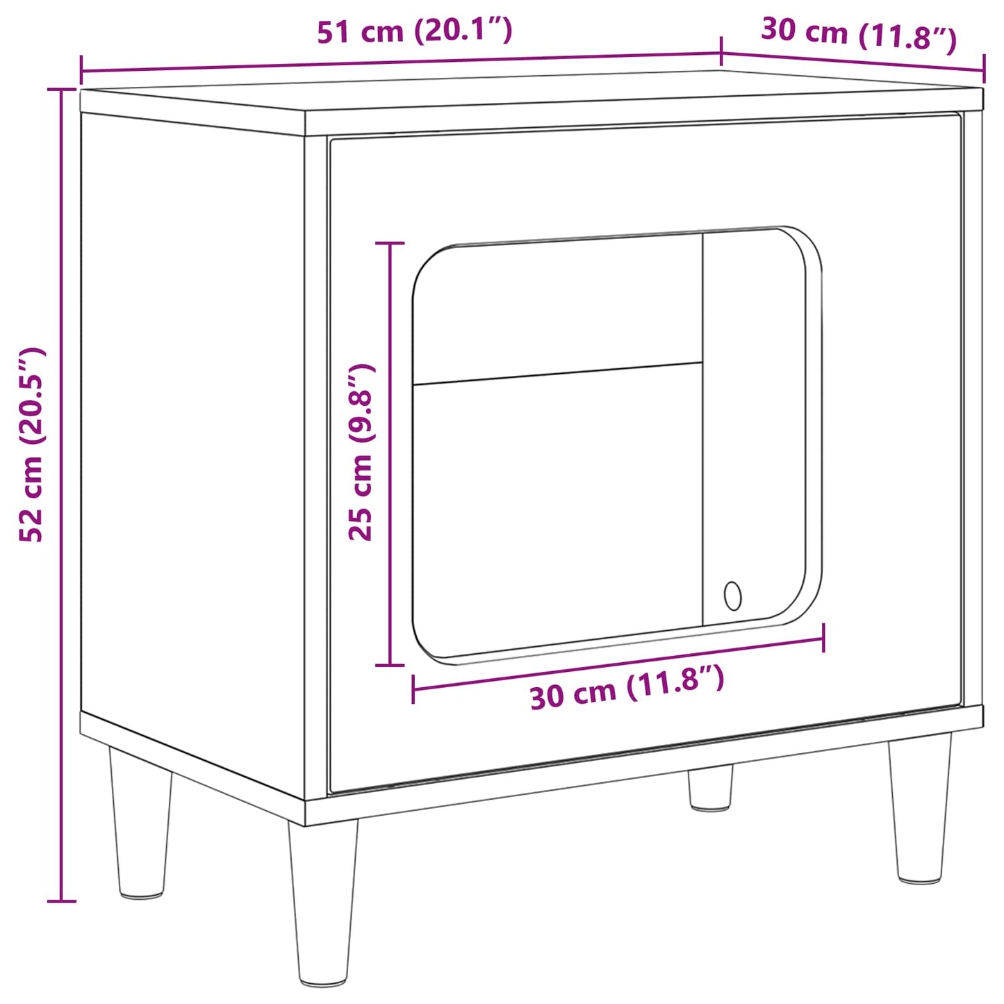 vidaXL Σπίτι Γάτας Γυαλιστερό Λευκό 51 x 30 x 52 εκ.
