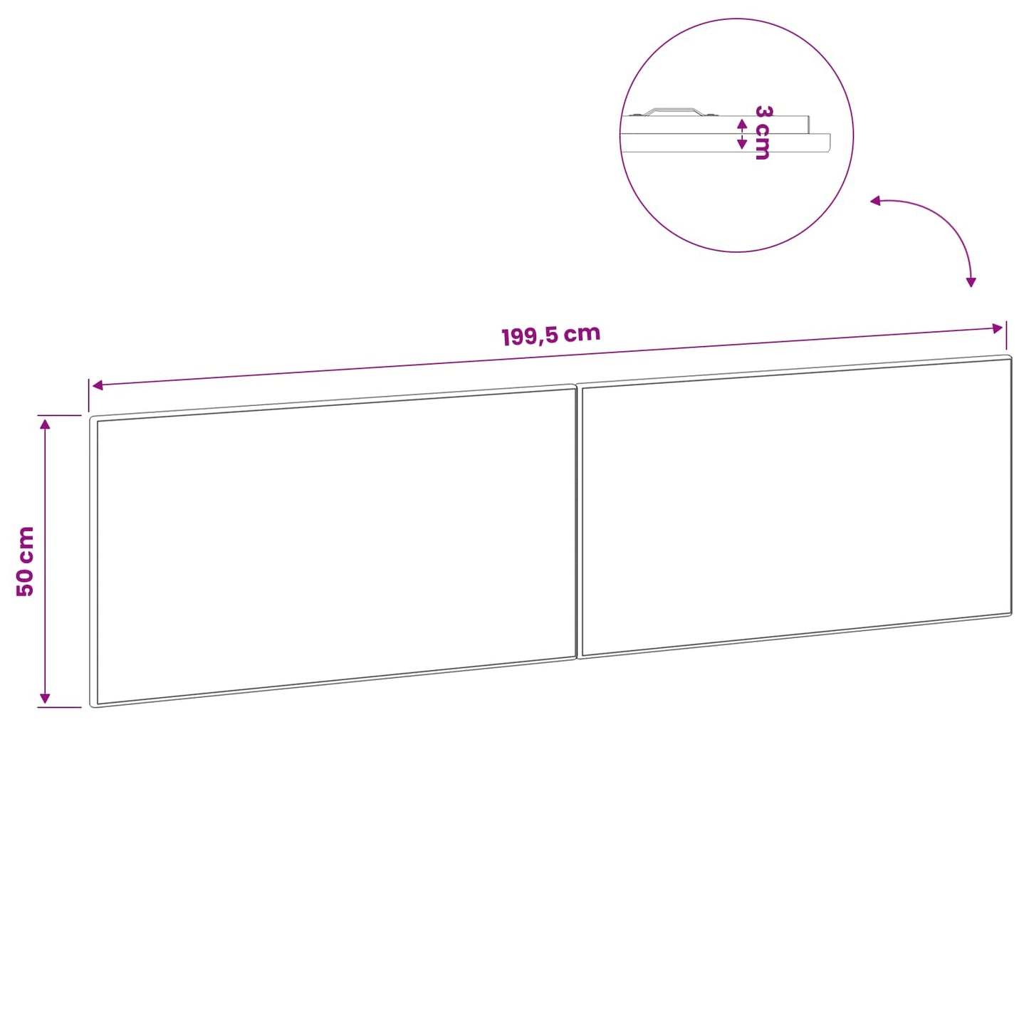 vidaXL Κεφαλάρι Τοίχου BREDA Καπνισμένο Ξύλο Δρυός Επεξεργασμένο Ξύλο