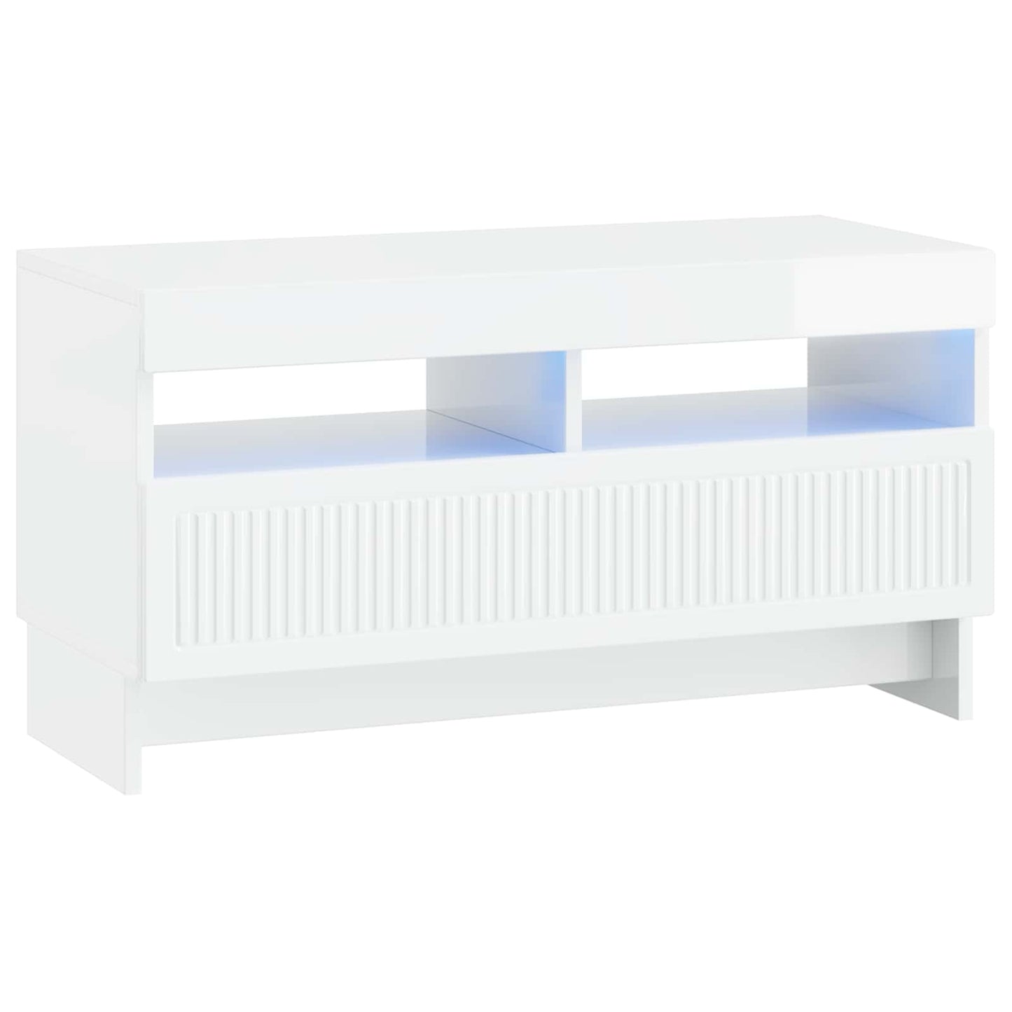 vidaXL 5 Τεμάχια LED Τηλεοπτικού Ντουλαπιού Γυαλιστερό Λευκό