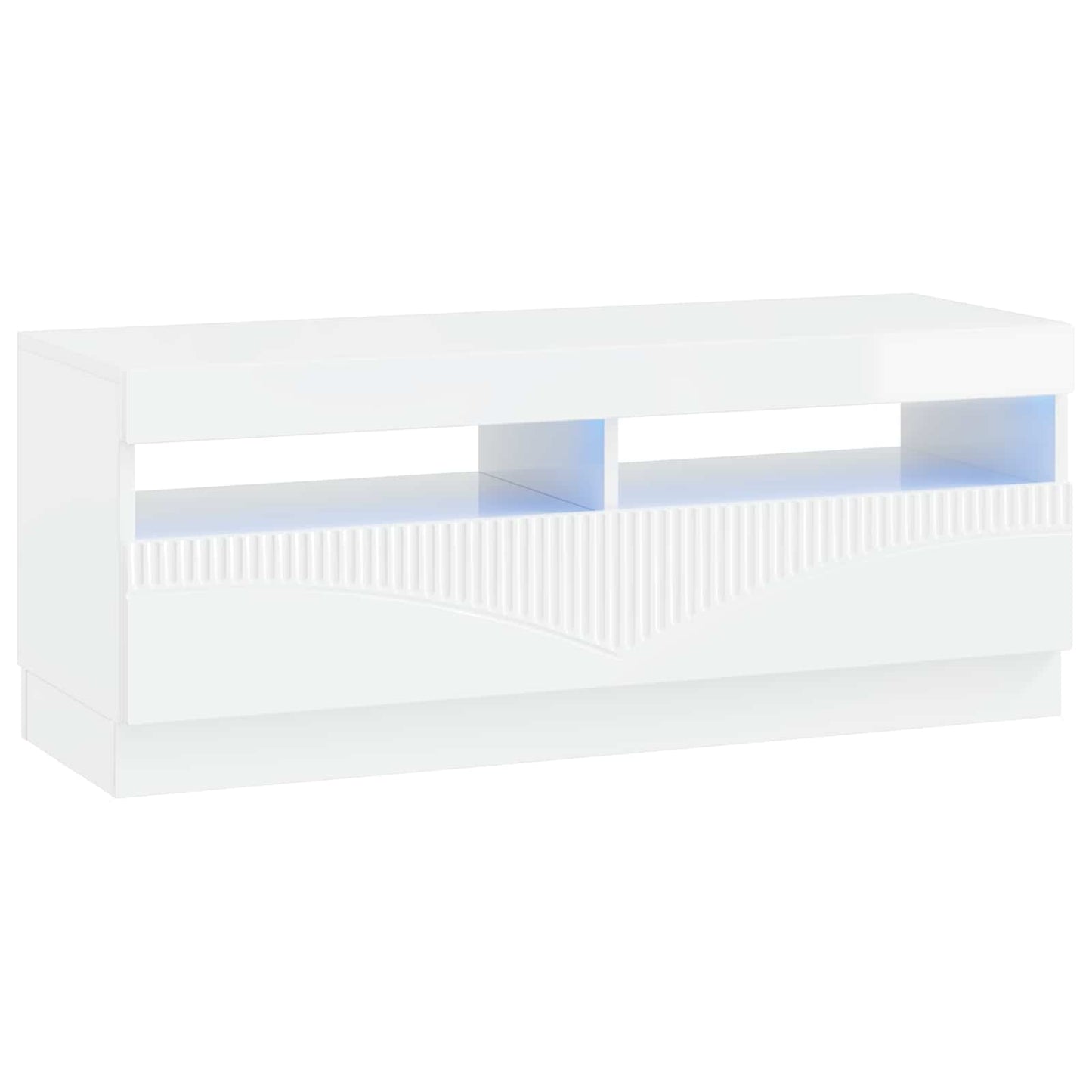 vidaXL 5 Τεμάχια LED Τηλεοπτικού Ντουλαπιού Γυαλιστερό Λευκό