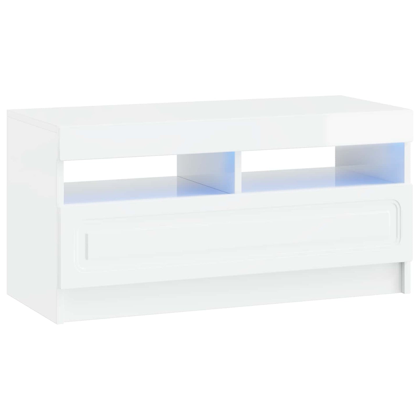 vidaXL 5 Τεμάχια LED Τηλεοπτικού Ντουλαπιού Γυαλιστερό Λευκό