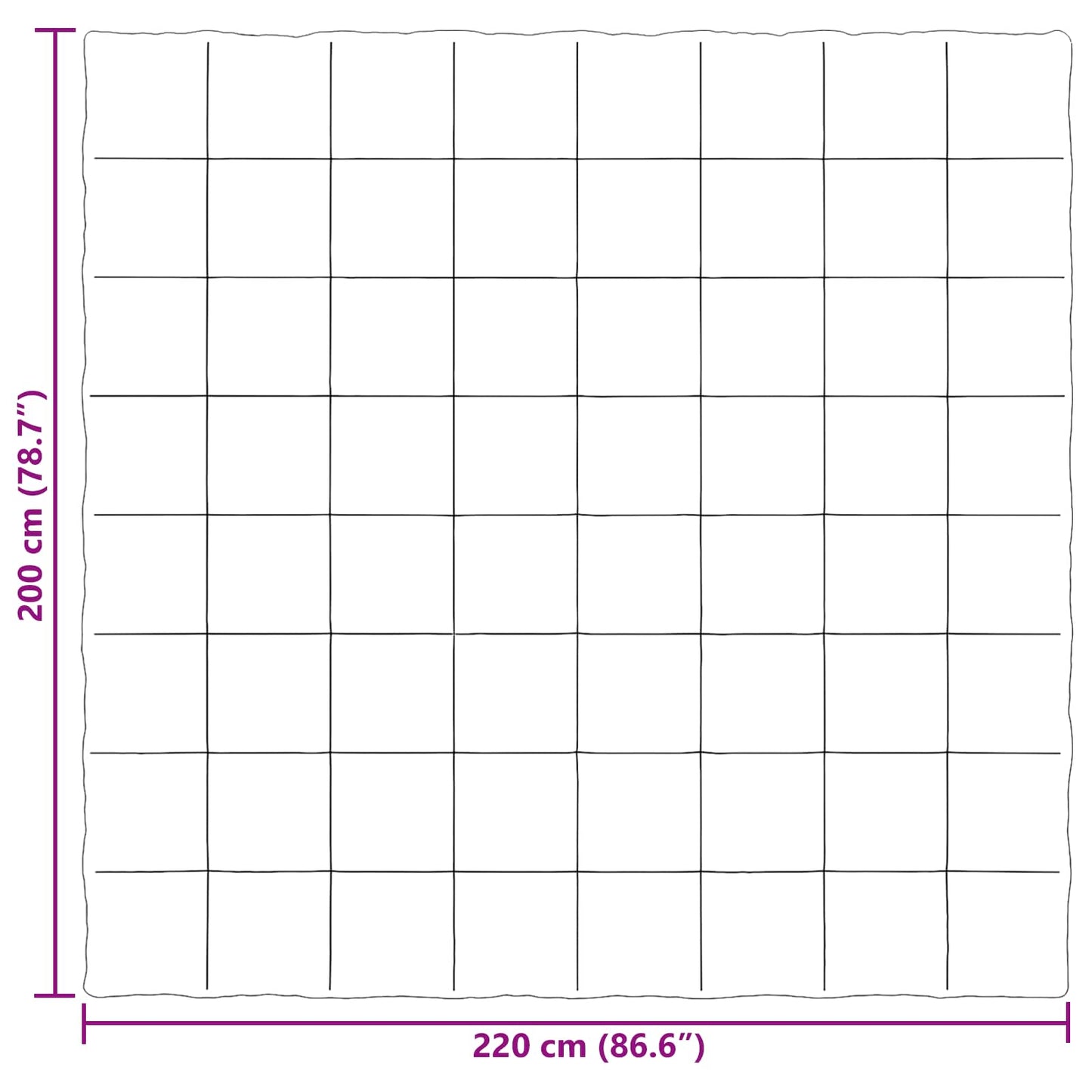 vidaXL Καλοκαιρινό Παπλωματοθήκη Ανθρακί 200 x 220 cm Μικροΐνες