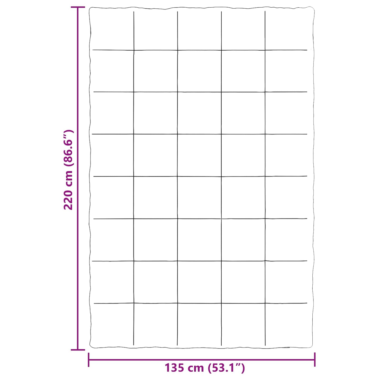 vidaXL Χειμερινό Παπλωματοθήκη Ουαντινγκ Ροζ 135 x 220 εκ. Μικροΐνες