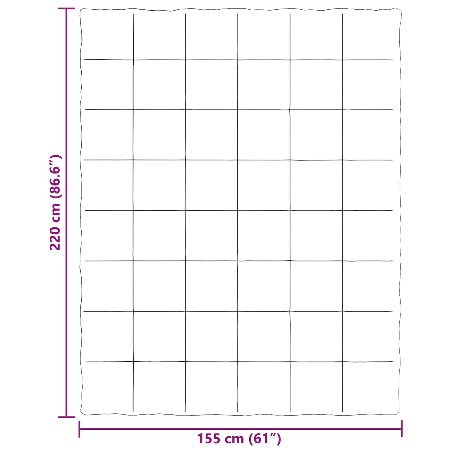 vidaXL Χειμερινό Παπλωματοθήκη Σκούρο Μπλε 155 x 220 cm Μικροΐνες