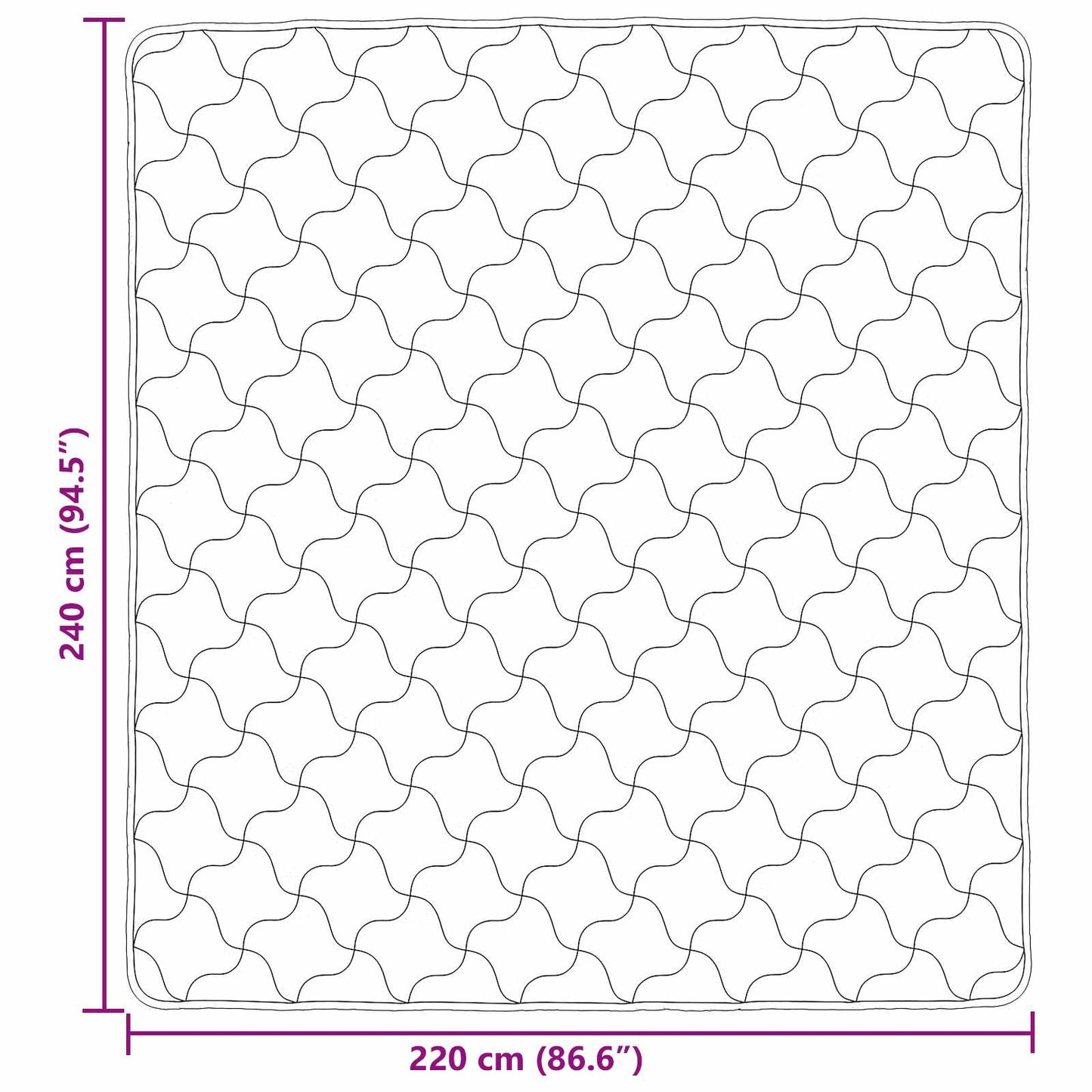 vidaXL Κουβέρτα ολόκληρου του χρόνου Ανοιχτό γκρι 220 x 240 cm