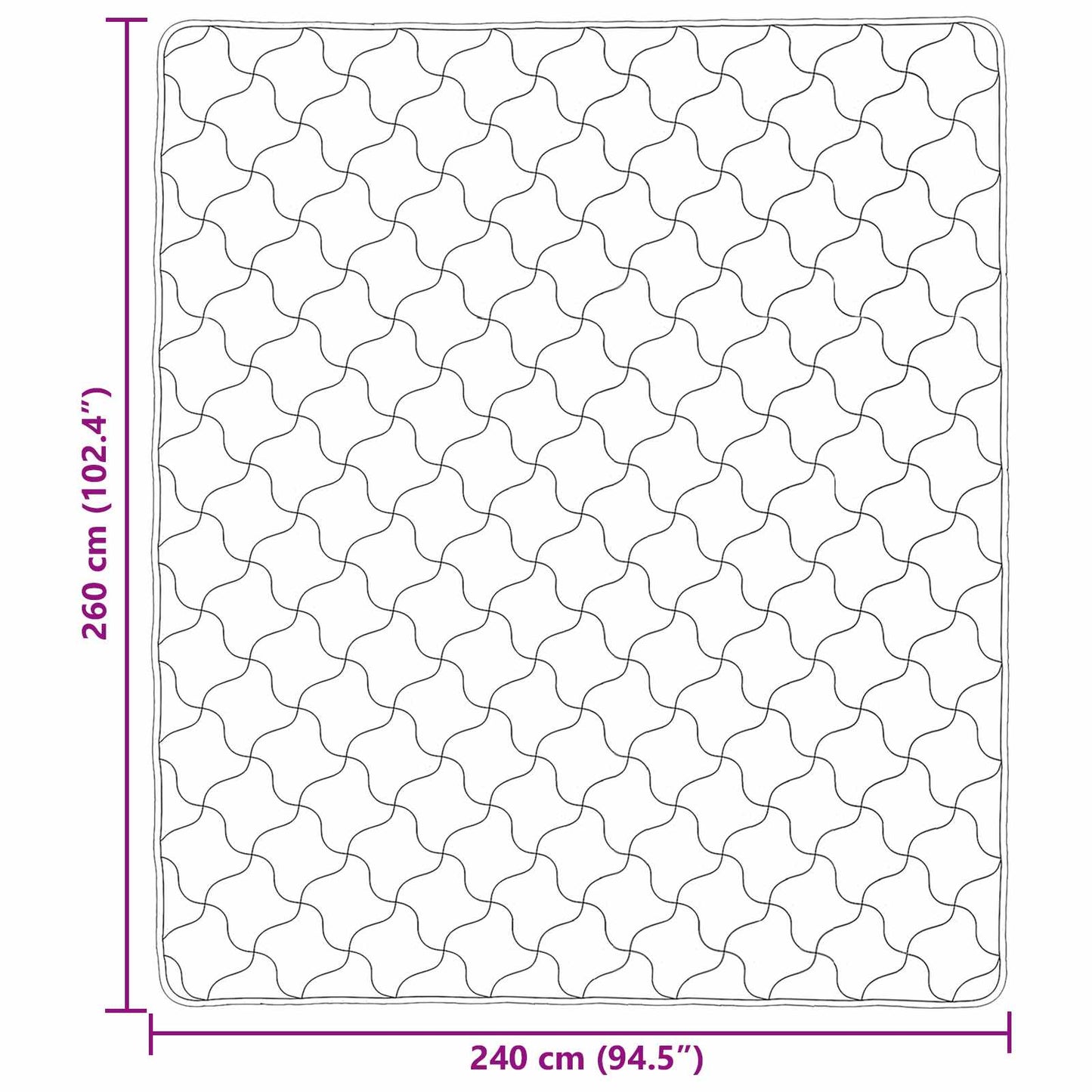 vidaXL Χειμερινό Παπλωματοθήκη 240 x 260 εκ. Χειμώνας Ροζ Αναπνεύσιμο