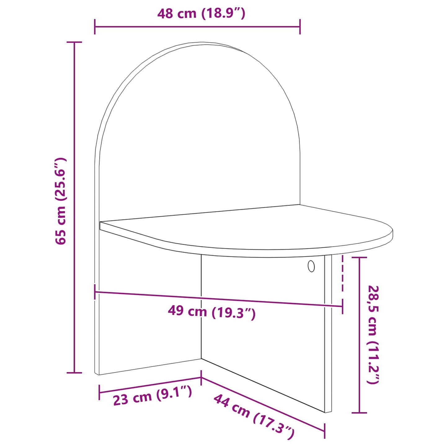 vidaXL Κομοδίνο Sonoma Δρυς 48 x 49 x 65 εκ.