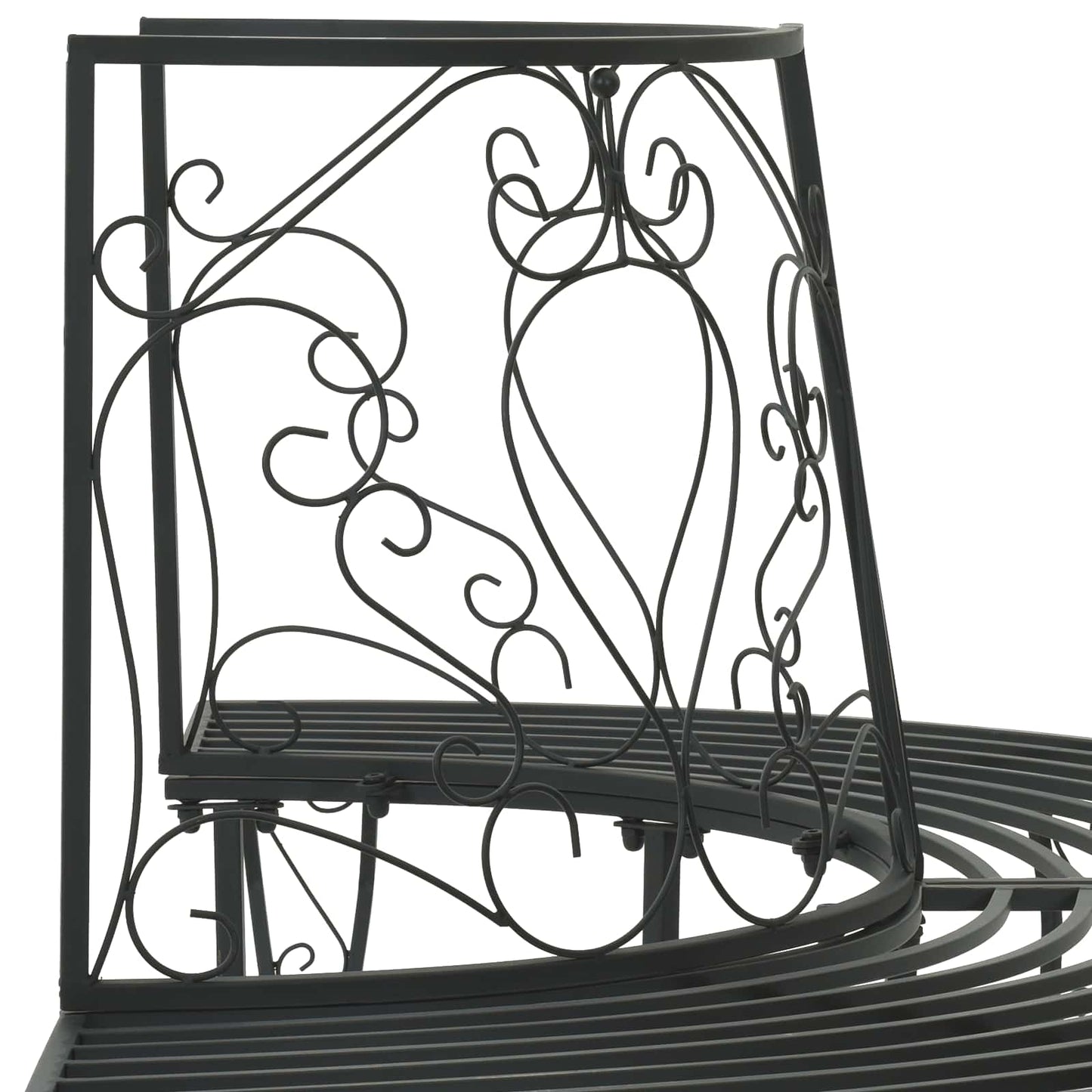 vidaXL Παγκάκι Δέντρου 4 -θέσιο 160 x 80 x 89 εκ. steel Μαύρο