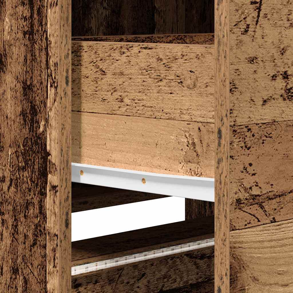 vidaXL Ντουλάπι Τηλεόρασης με LED Παλιό Ξύλο 162 x 34 x 40 εκ