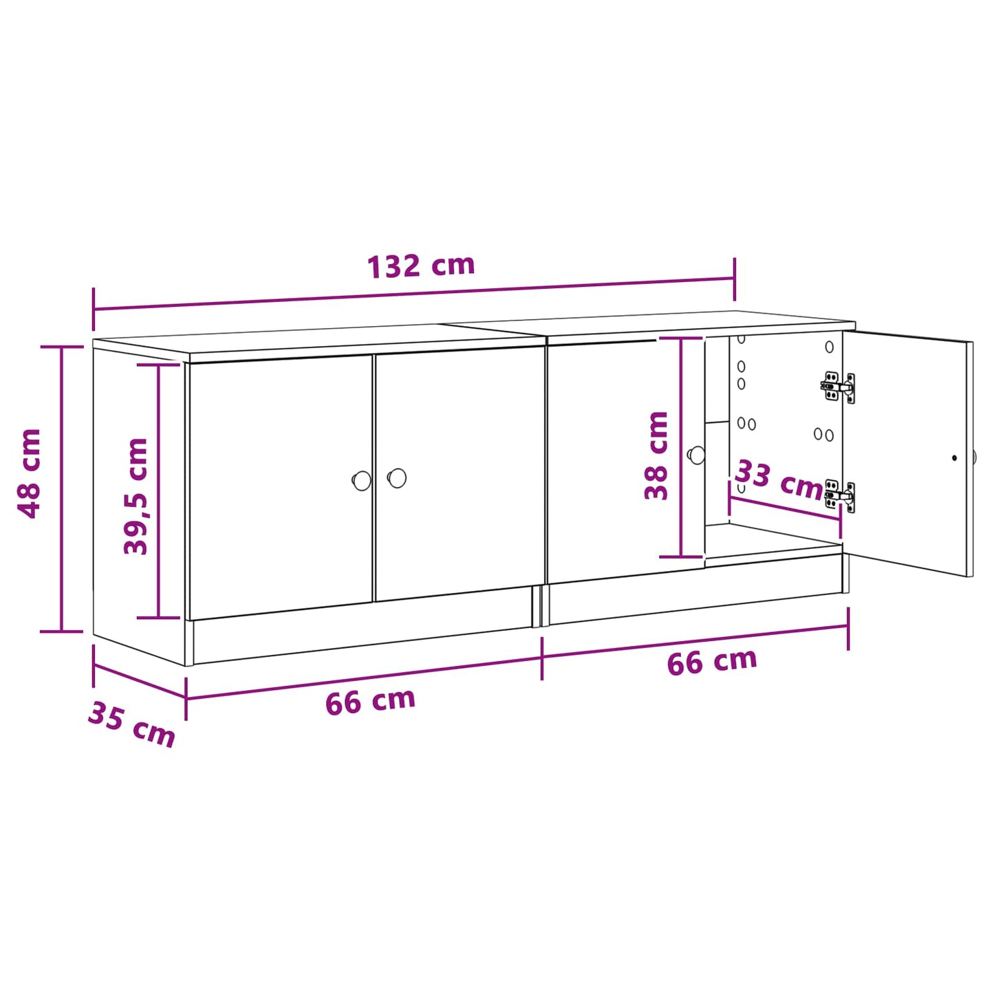 vidaXL Ντουλάπα Αποθήκευσης για Κρεβάτι σε Loft 2 τμχ. Μαύρη Δρυς