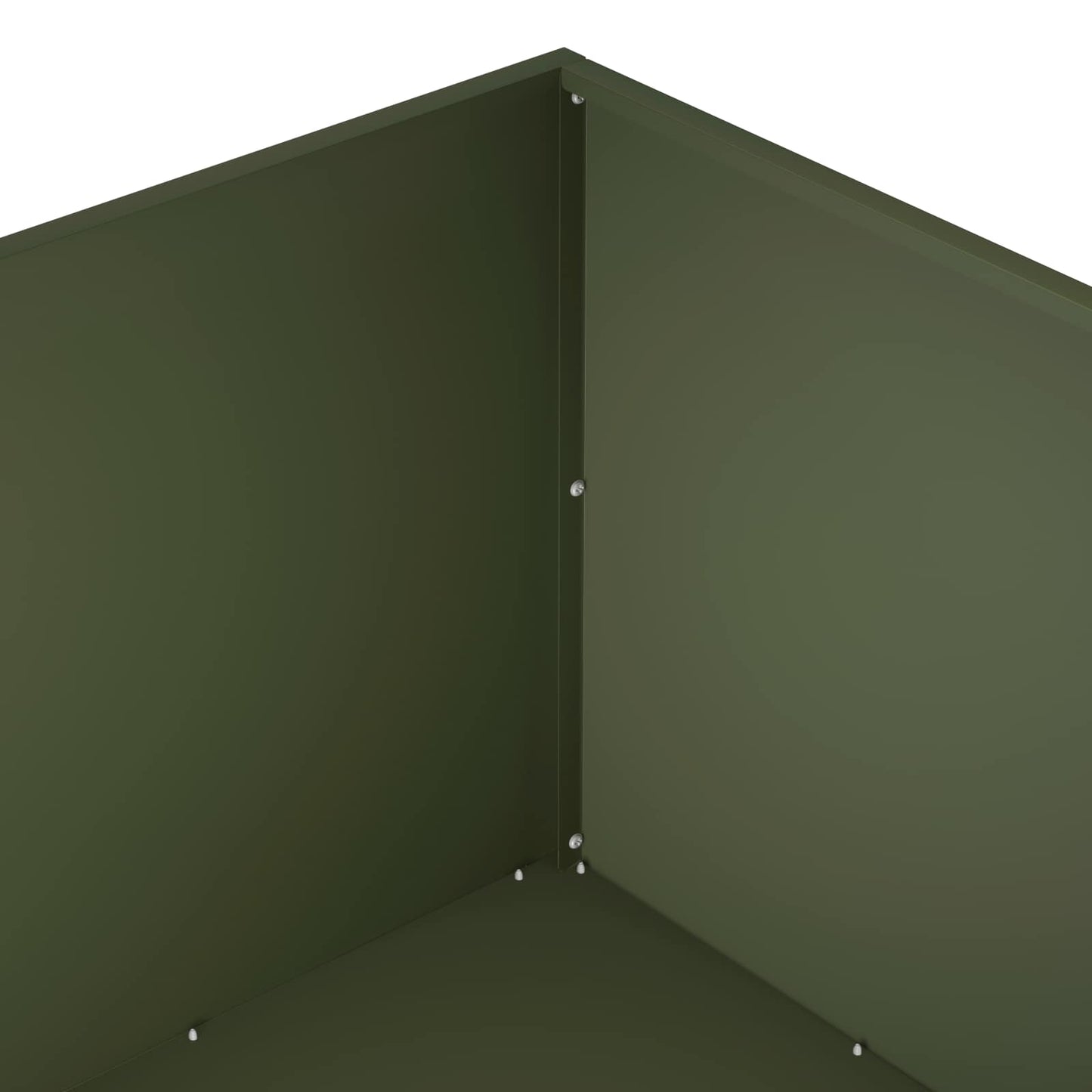 vidaXL Γλάστρα Κήπου Λαδί 100 x 100 x 40 cm Ψυχρής έλασης χάλυβας