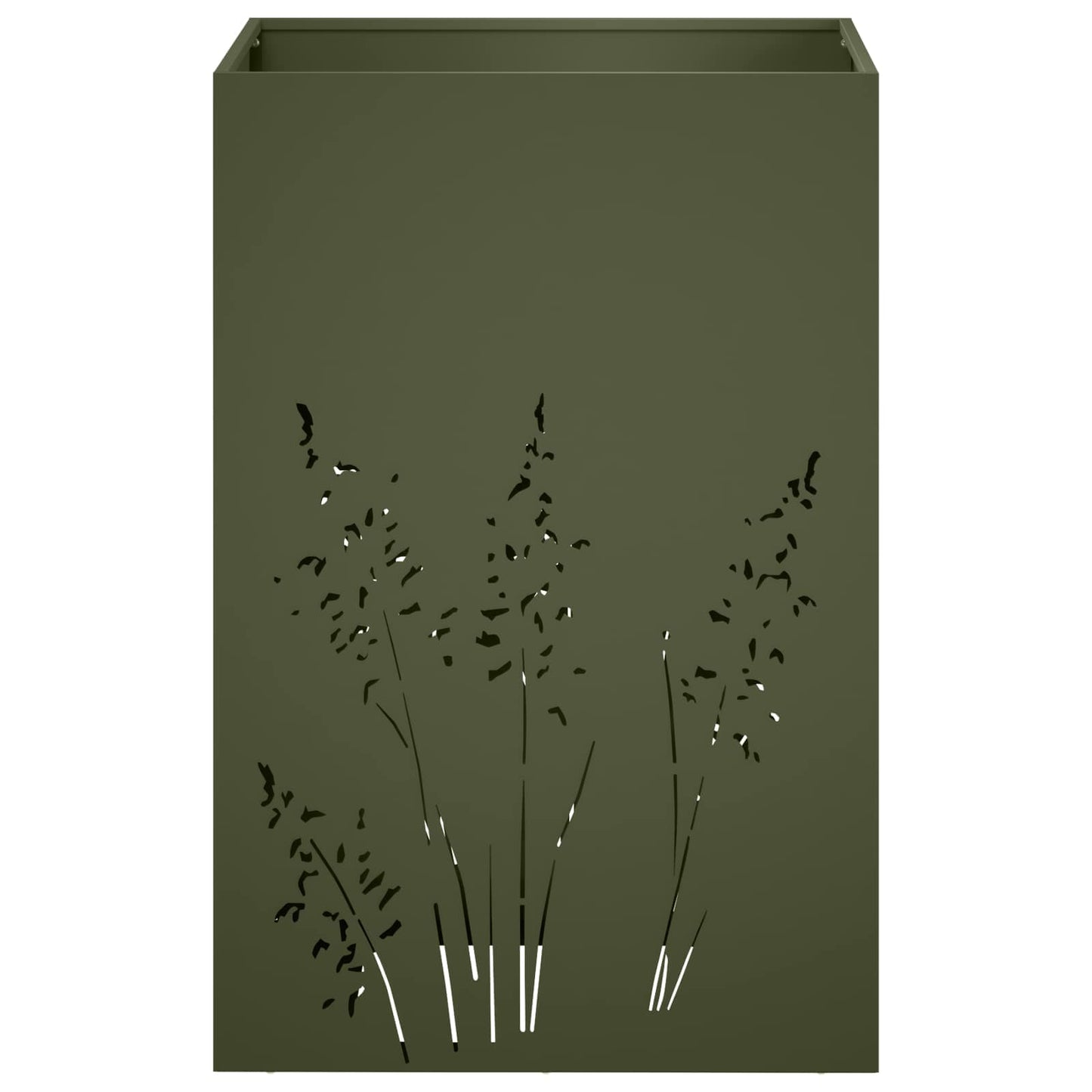 vidaXL Γλάστρα Κήπου 2 τμχ. Λαδί 50 x 50 x 75 cm Ψυχρής έλασης χάλυβας
