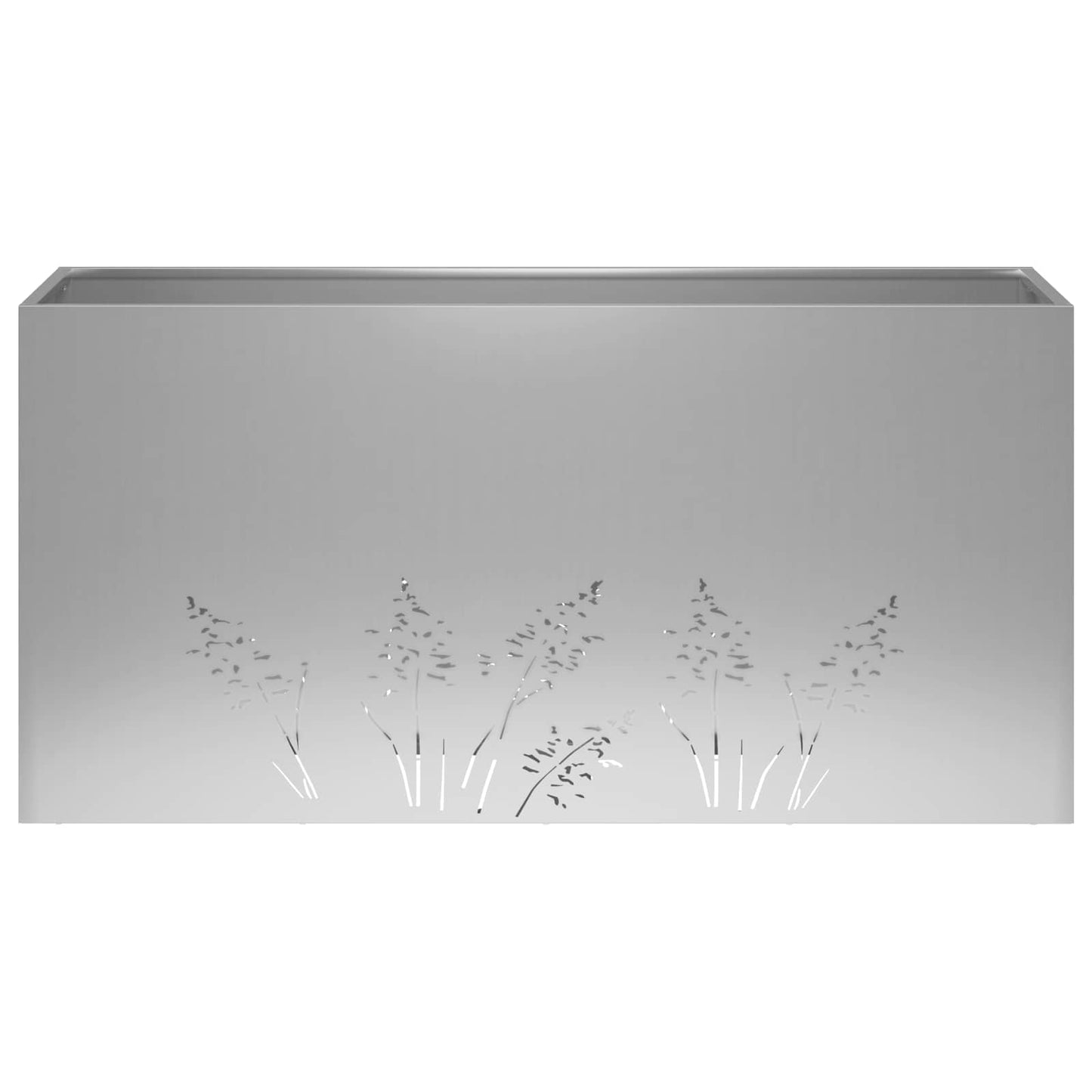 vidaXL Γλάστρα Κήπου 2 τμχ. Ασημί 100 x 30 x 49 εκ