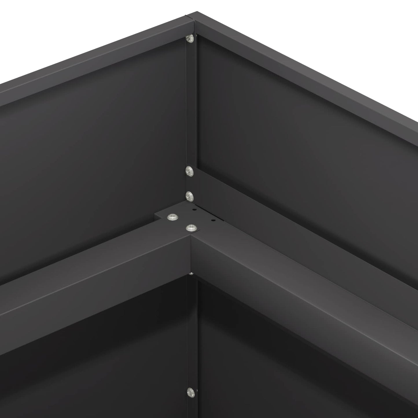 vidaXL Γλάστρα Κήπου Μαύρο 40 x 40 x 60 cm Ψυχρής έλασης χάλυβας
