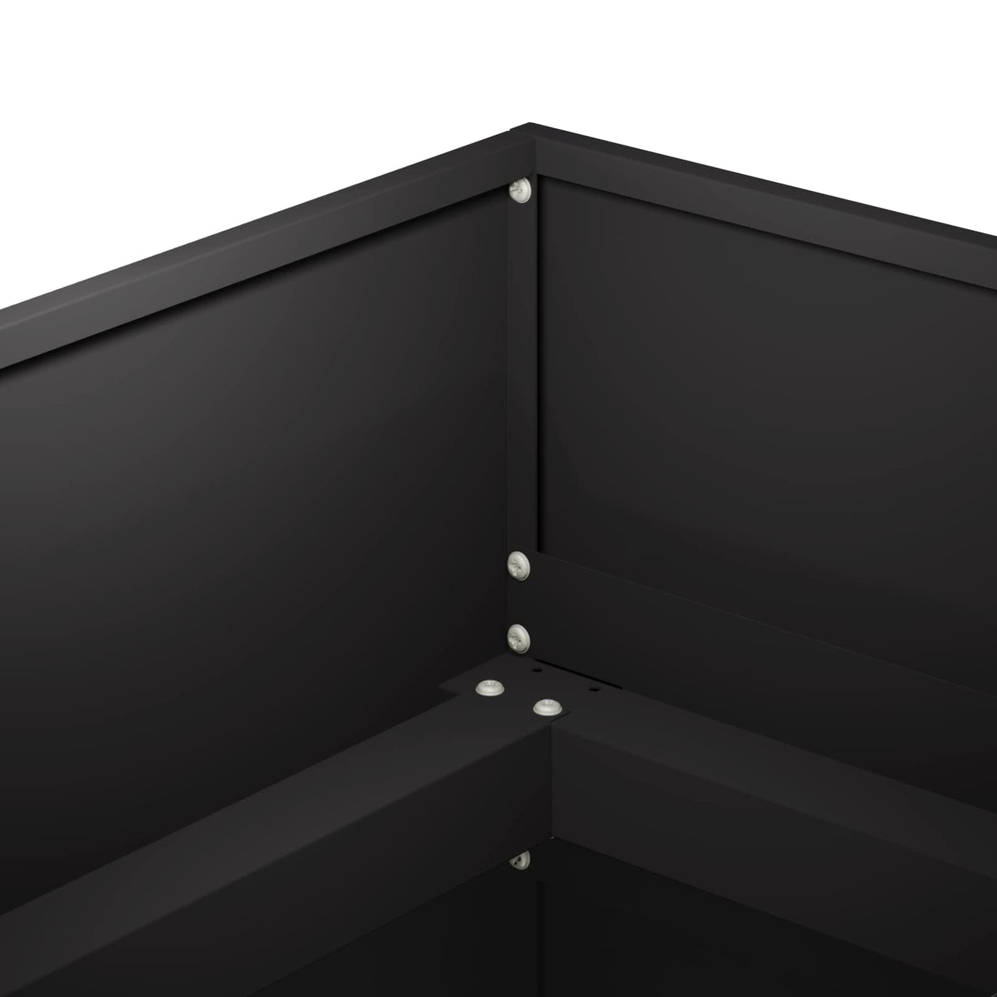 vidaXL Γλάστρα Κήπου Μαύρο 200 x 80 x 60 εκ Ψυχρής έλασης χάλυβας