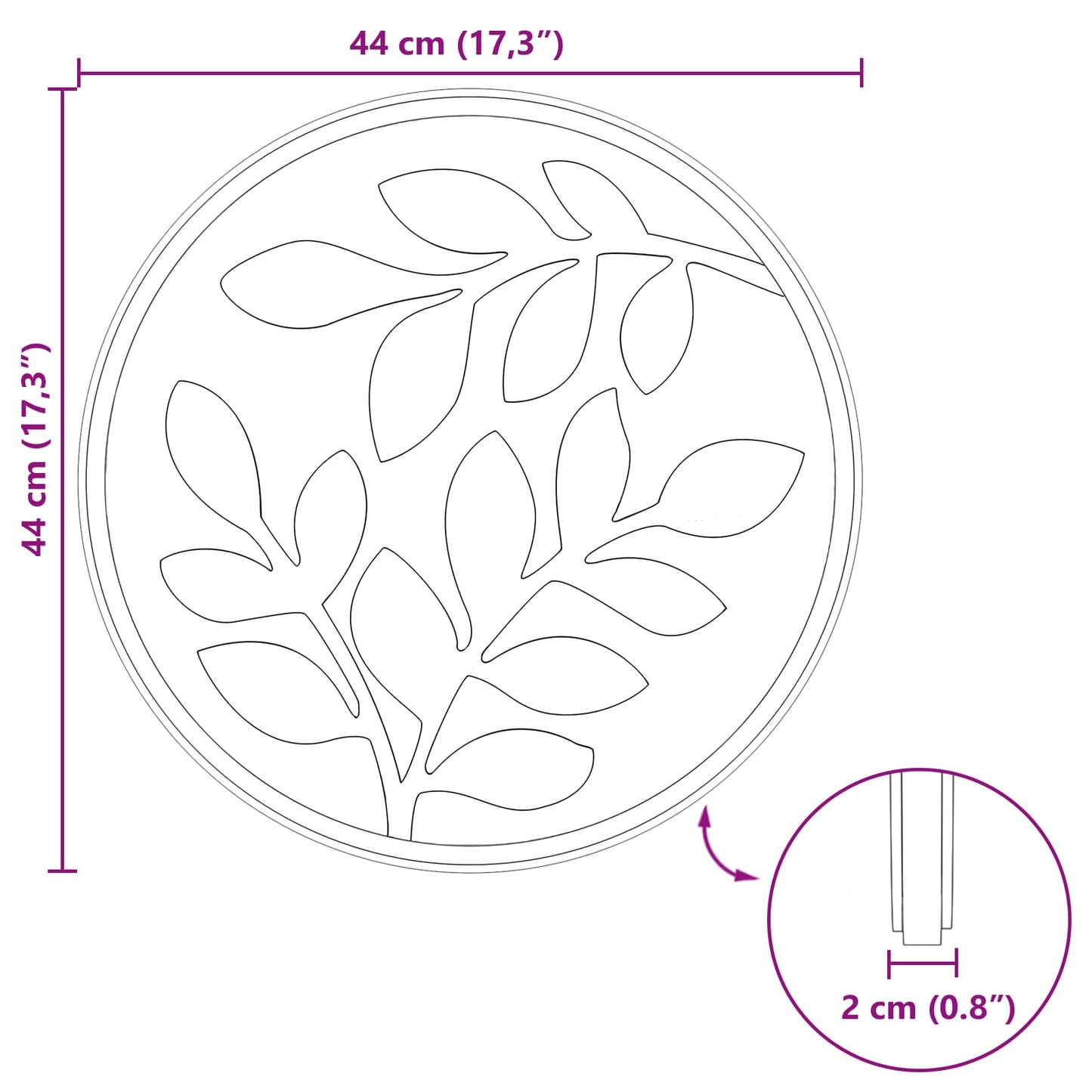 vidaXL Πέτρα βήματος 6 pcs Κόκκινο Ø 44 x 2 εκ. Λάστιχο