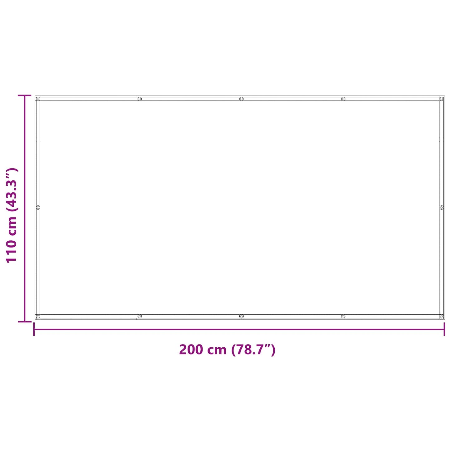 vidaXL Οθόνη Μπαλκονιού Κίτρινο και Λευκό 110 x 200 εκ Ύφασμα Όξφορντ