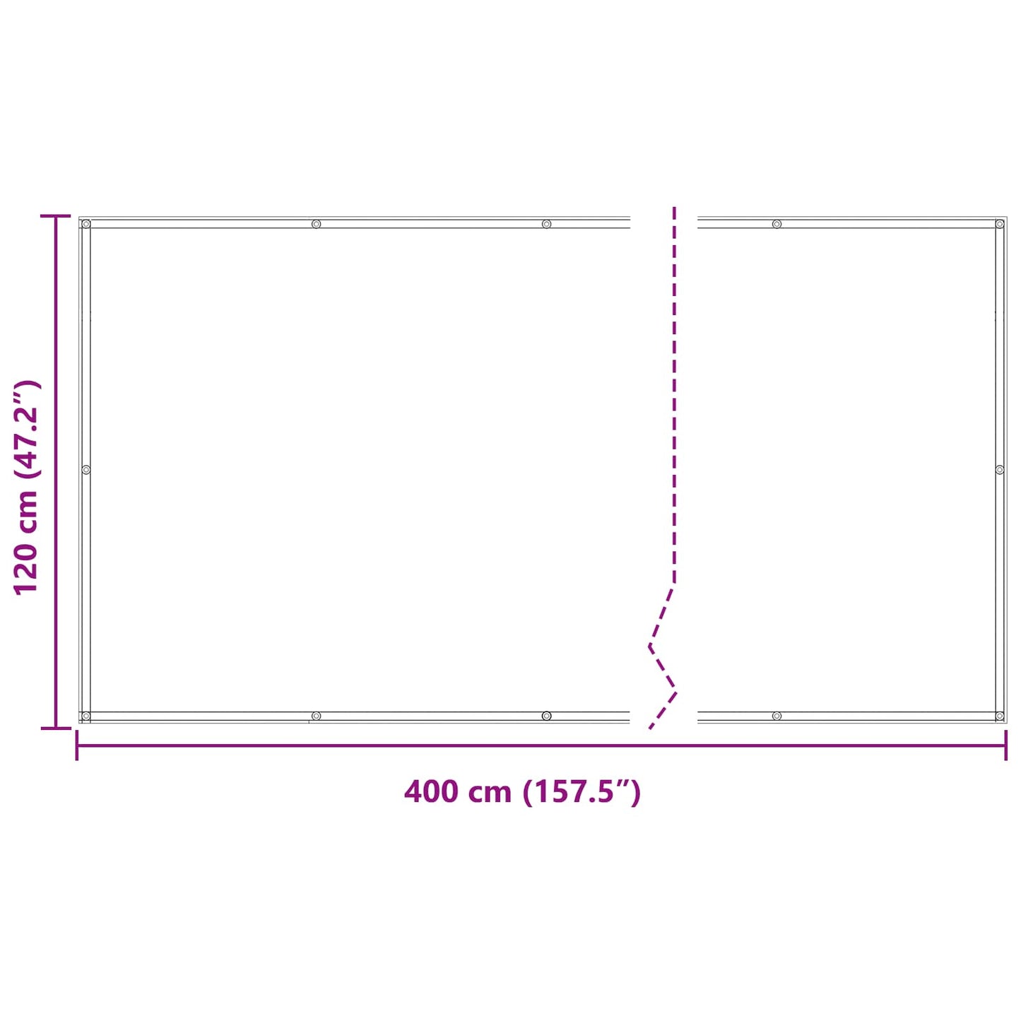 vidaXL Οθόνη Μπαλκονιού Ανοιχτό Γκρι και Λευκό 120 x 400 cm