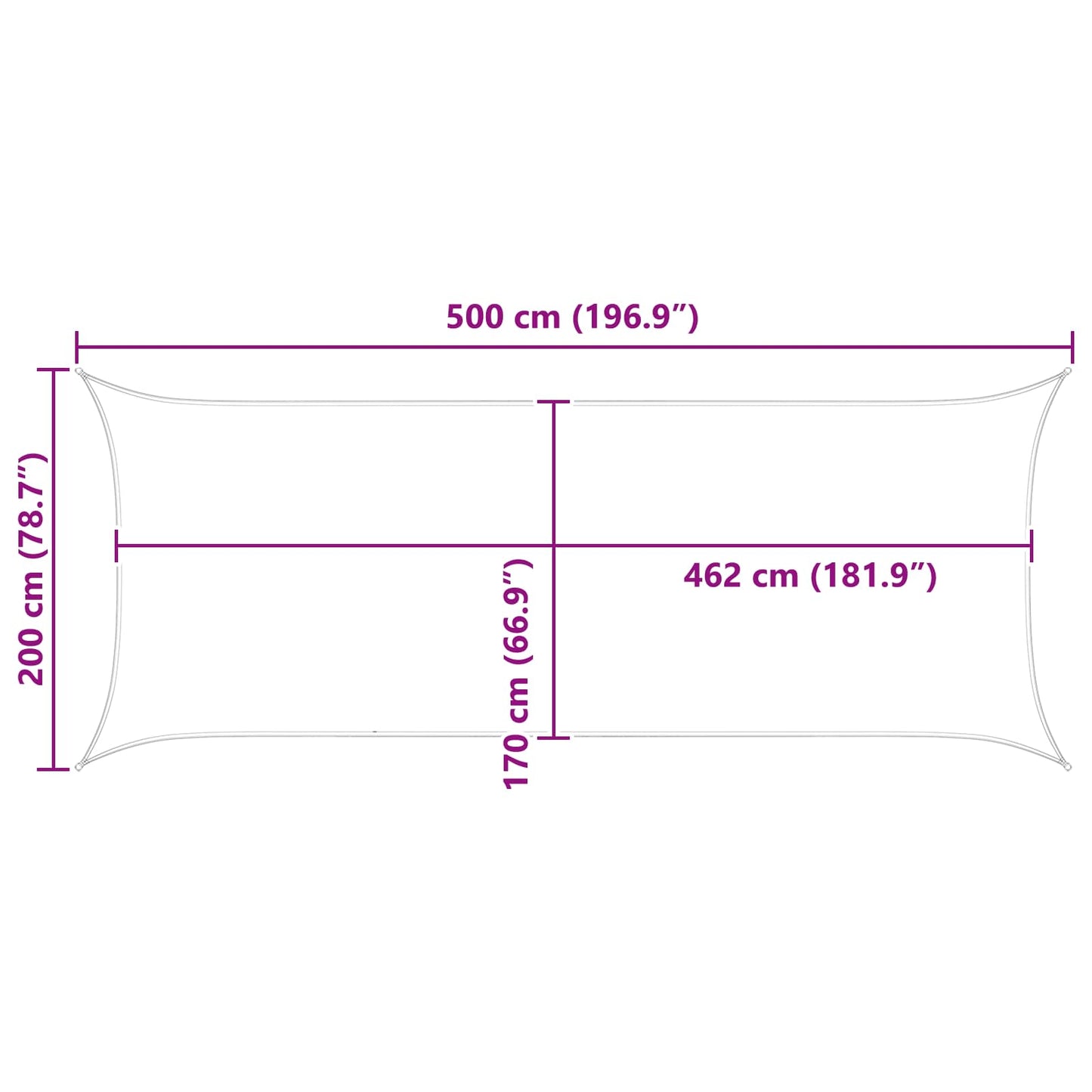 vidaXL Πανί σκιάς Κίτρινο και Λευκό 5 x 2 m 100% Πολυέστερ Οξφόρδη