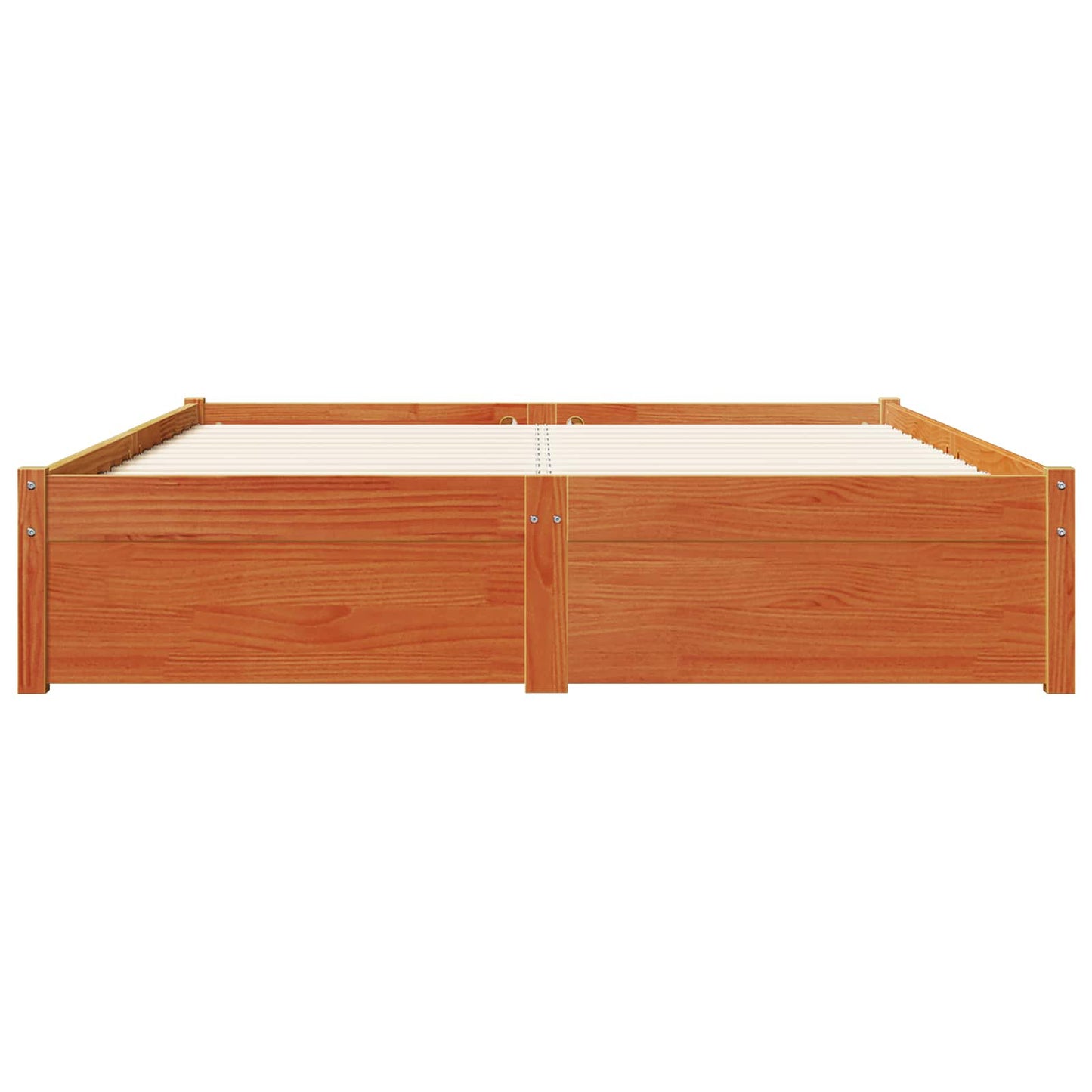 vidaXL Σκελετός Κρεβατιού Κερωτό καφέ 120 x 200 cm Στερεό ξύλο πεύκου