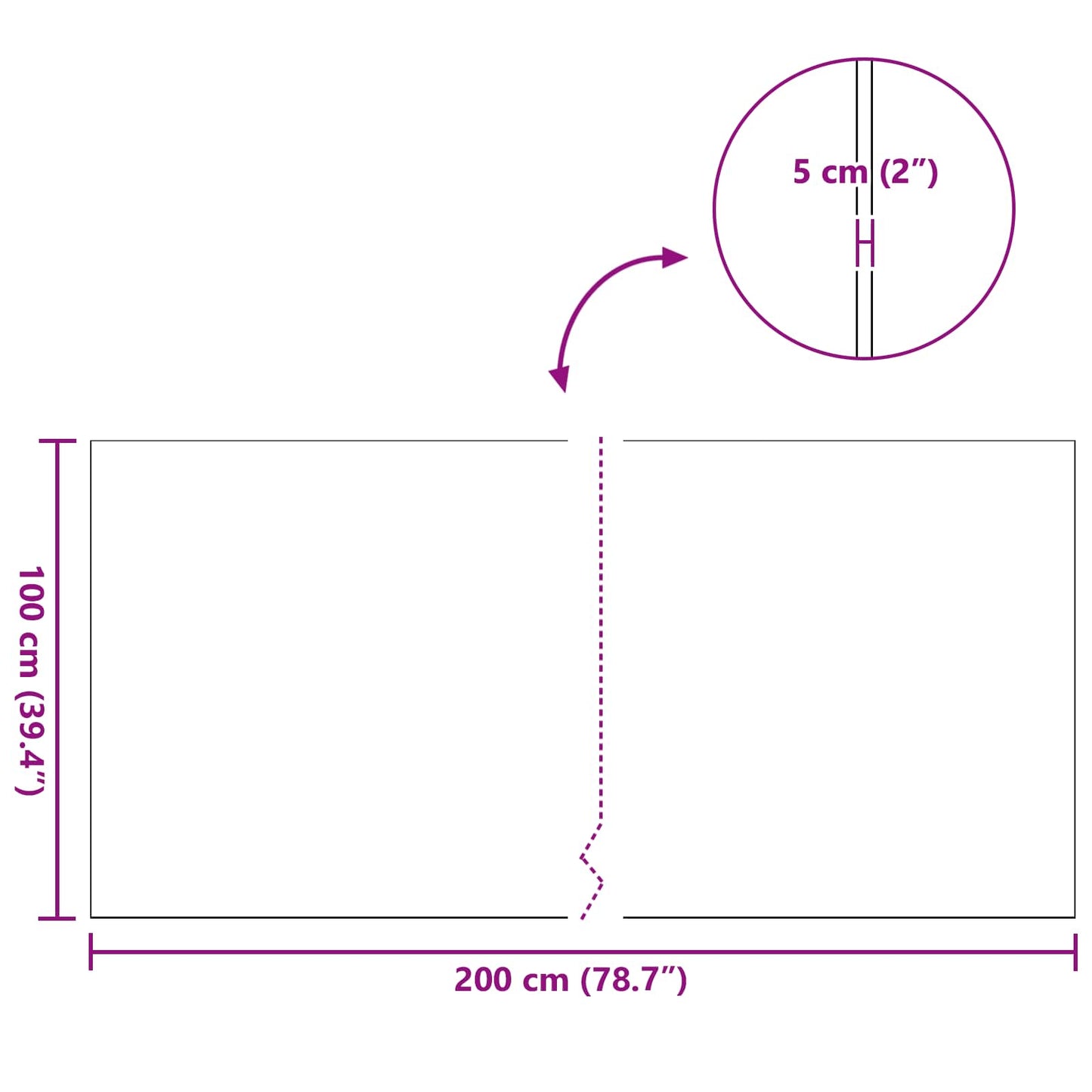 vidaXL Τεχνητό γρασίδι 100 x 200 cm Green PP και PE