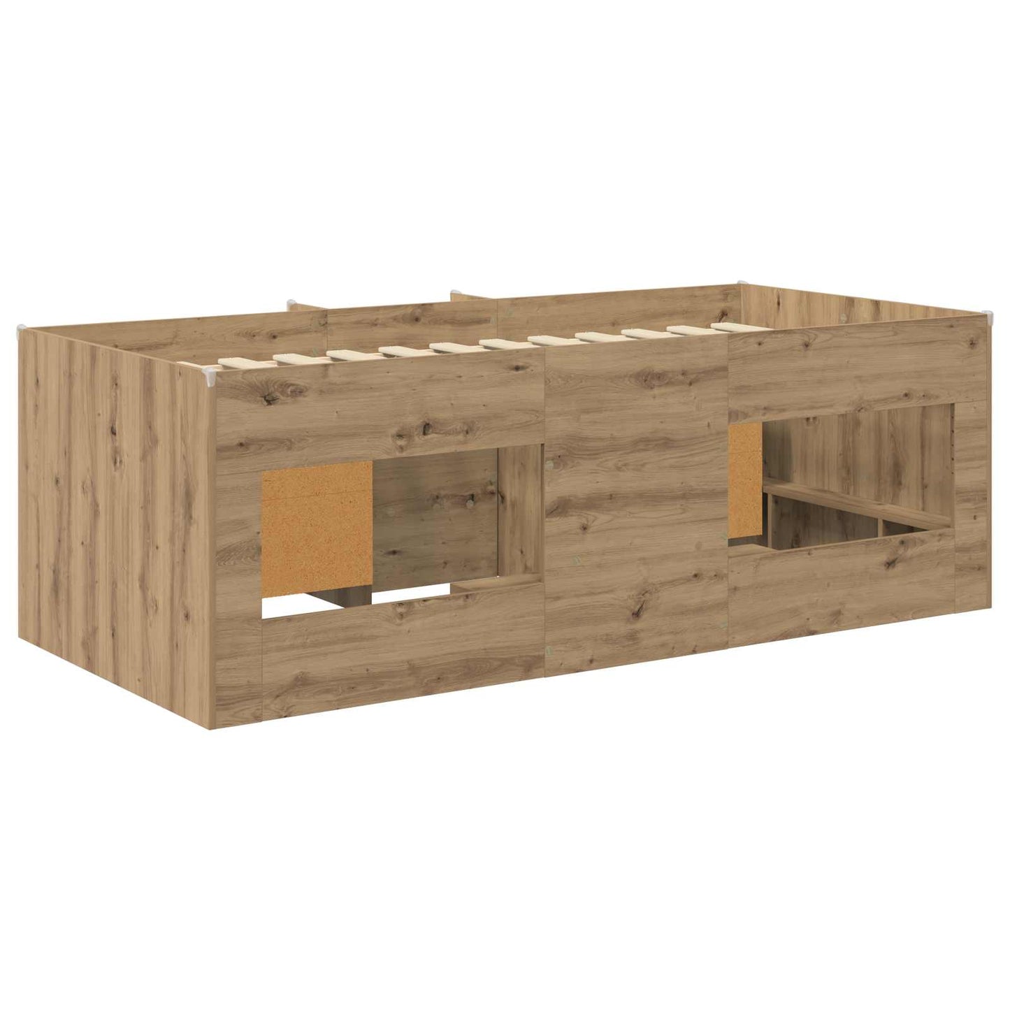 vidaXL Κρεβάτι σοφίτας με ντουλάπι με ράφι 3 τμχ. Artisan Δρυς