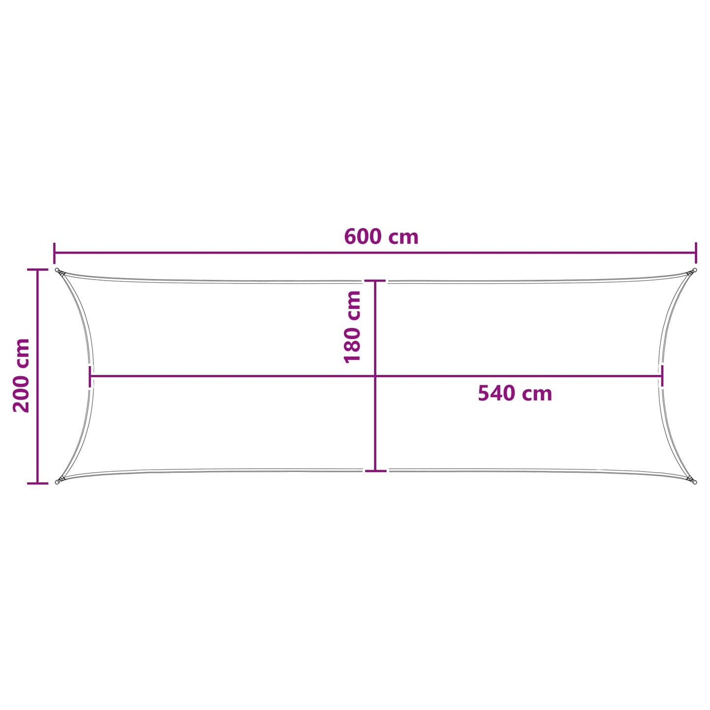 vidaXL Ικανότητα Σκίασης 2 x 6 m HDPE Ορθογώνιος Τερακότα