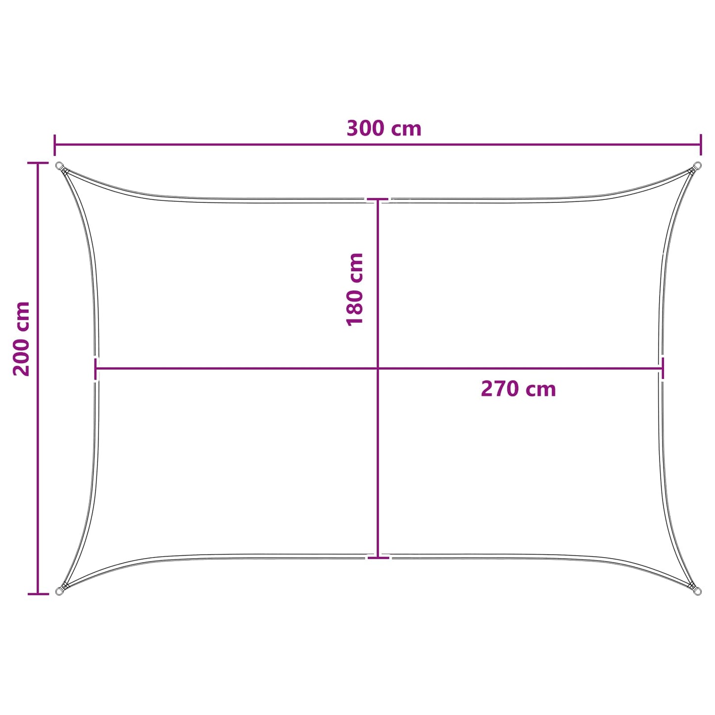 vidaXL Ικανότητα Σκίασης 2 x 3 m HDPE Ορθογώνιος Γκρι και Λευκό